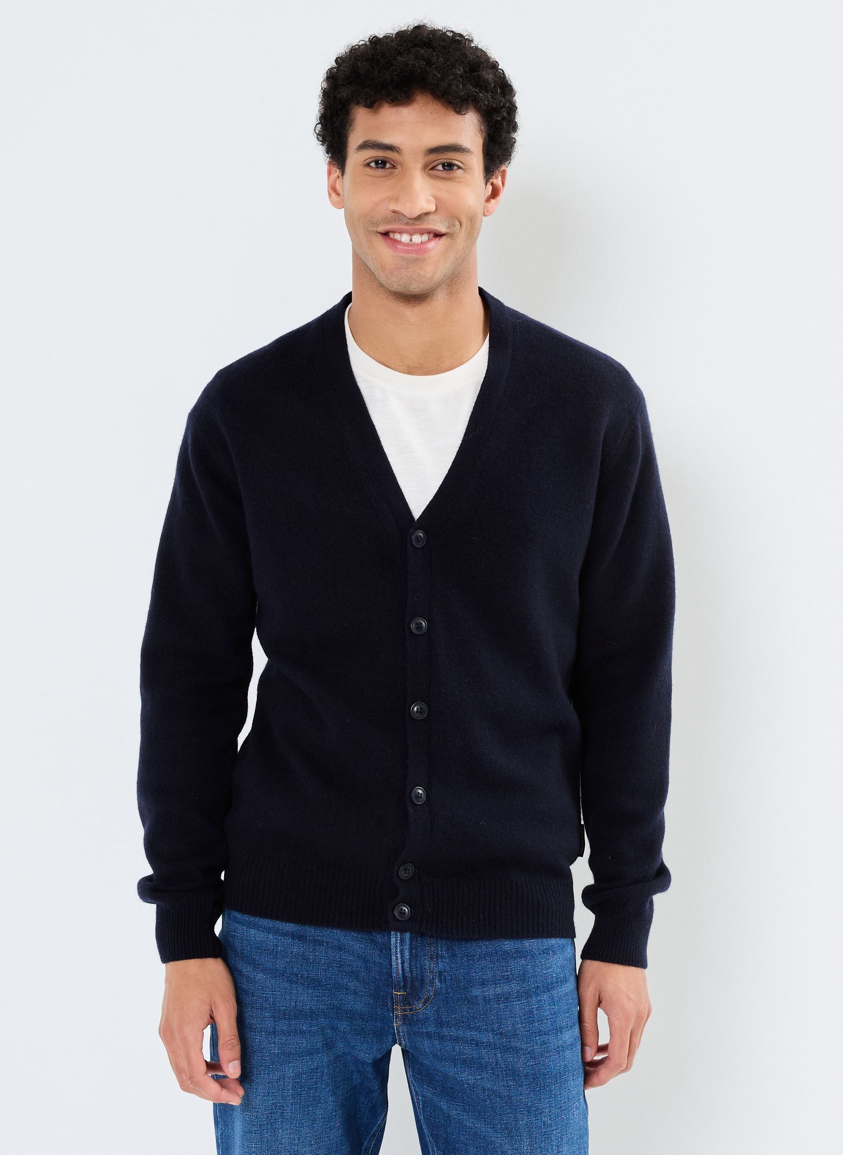 Gilets CFKarl lambswool cardigan Noos homme bleu Casual Friday Gilets CFKarl lambswool cardigan Noos homme bleu DARK NAVY