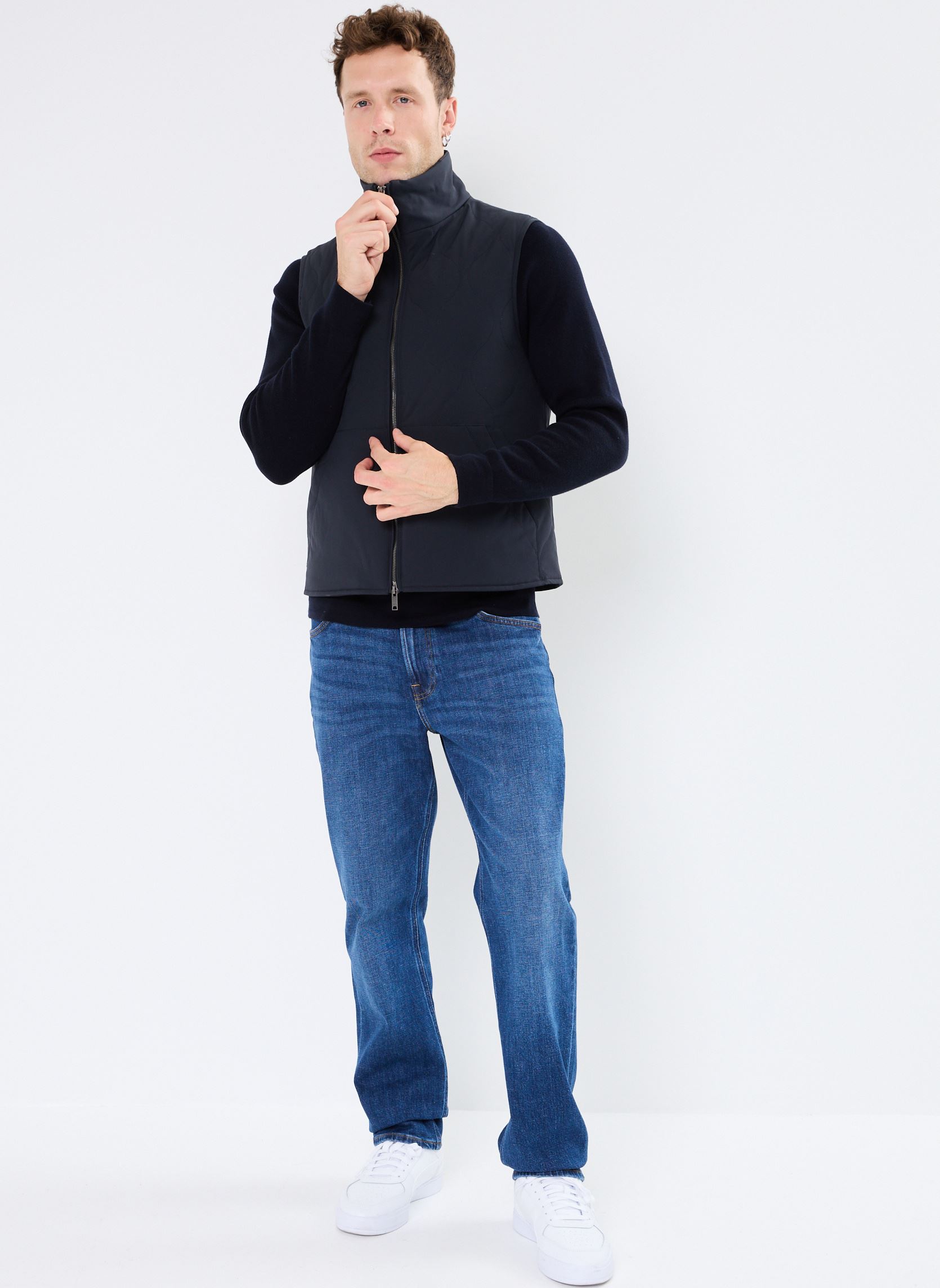 Chaquetas sin mangas CFVilli quilted vest hombre azul Casual Friday Chaquetas sin mangas CFVilli quilted vest hombre azul DARK NAVY