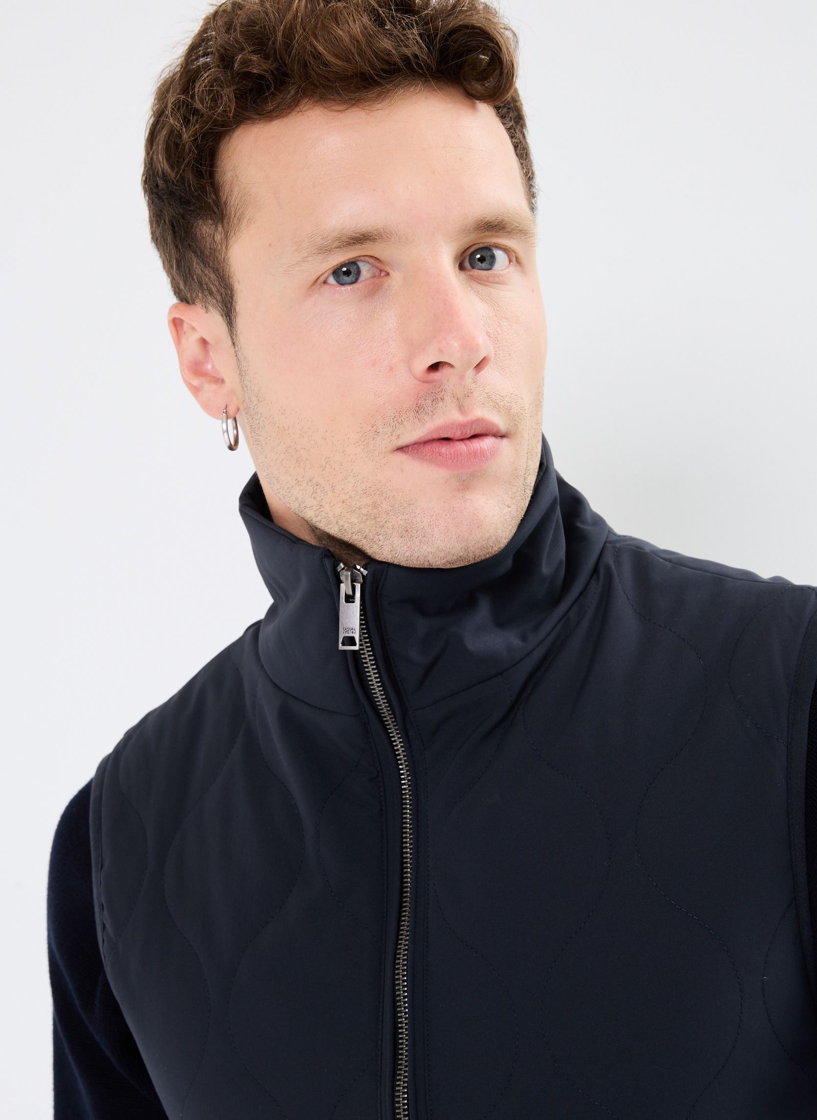 Chaquetas sin mangas CFVilli quilted vest hombre azul Casual Friday Chaquetas sin mangas CFVilli quilted vest hombre azul DARK NAVY