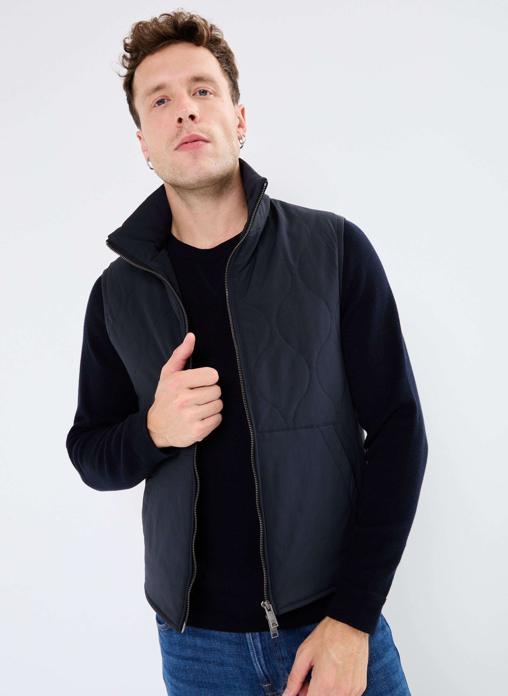 Chaquetas sin mangas CFVilli quilted vest hombre azul Casual Friday Chaquetas sin mangas CFVilli quilted vest hombre azul DARK NAVY
