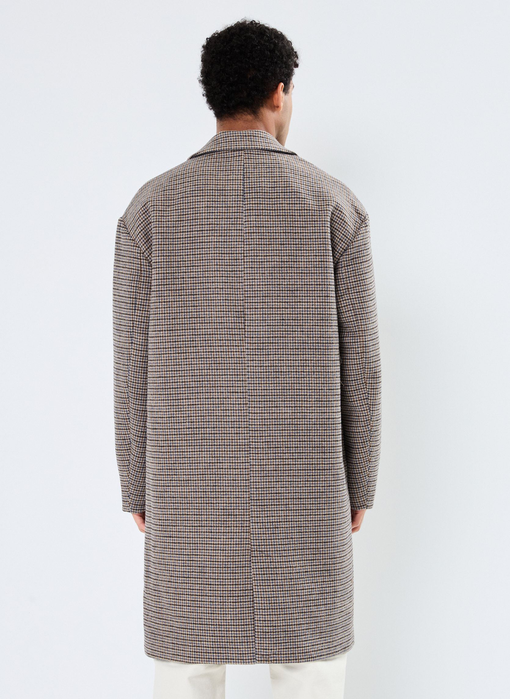 Duffle-coats CFClaes houndstooth cheked relaxed coat homme gris Casual Friday Duffle-coats CFClaes houndstooth cheked relaxed coat homme gris SILVER MINK