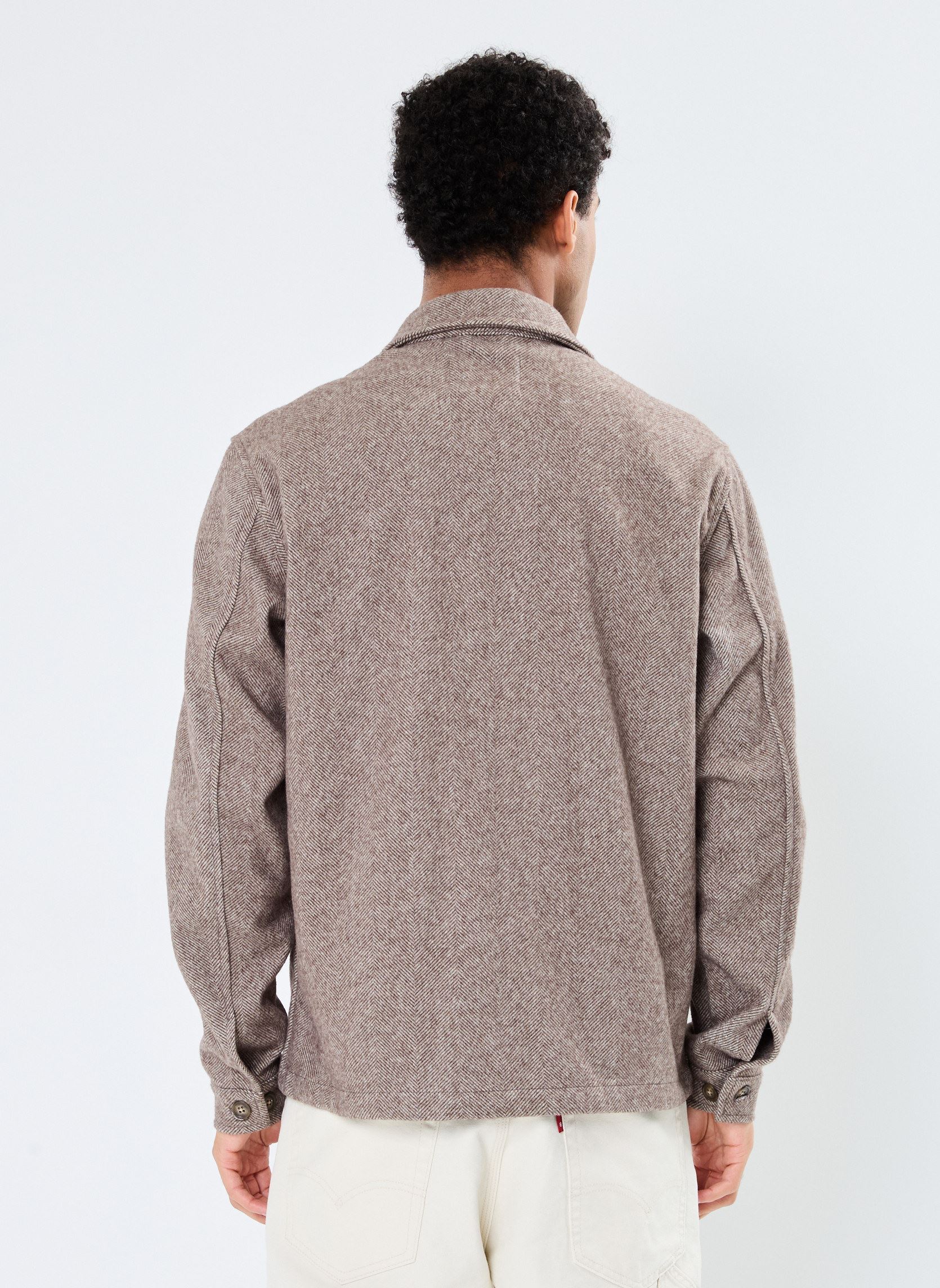Jacken CFGibson herringbone jacket herren braun Casual Friday Jacken CFGibson herringbone jacket herren braun SILVER MINK MELANGE