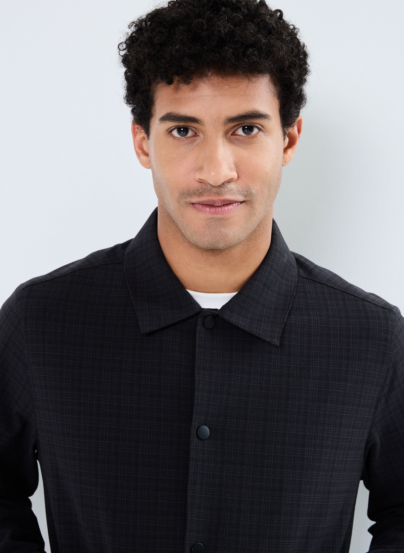 Jacken CFJohann 0174 shadow checked shacket herren grau Casual Friday Jacken CFJohann 0174 shadow checked shacket herren grau DARK GREY MELANGE