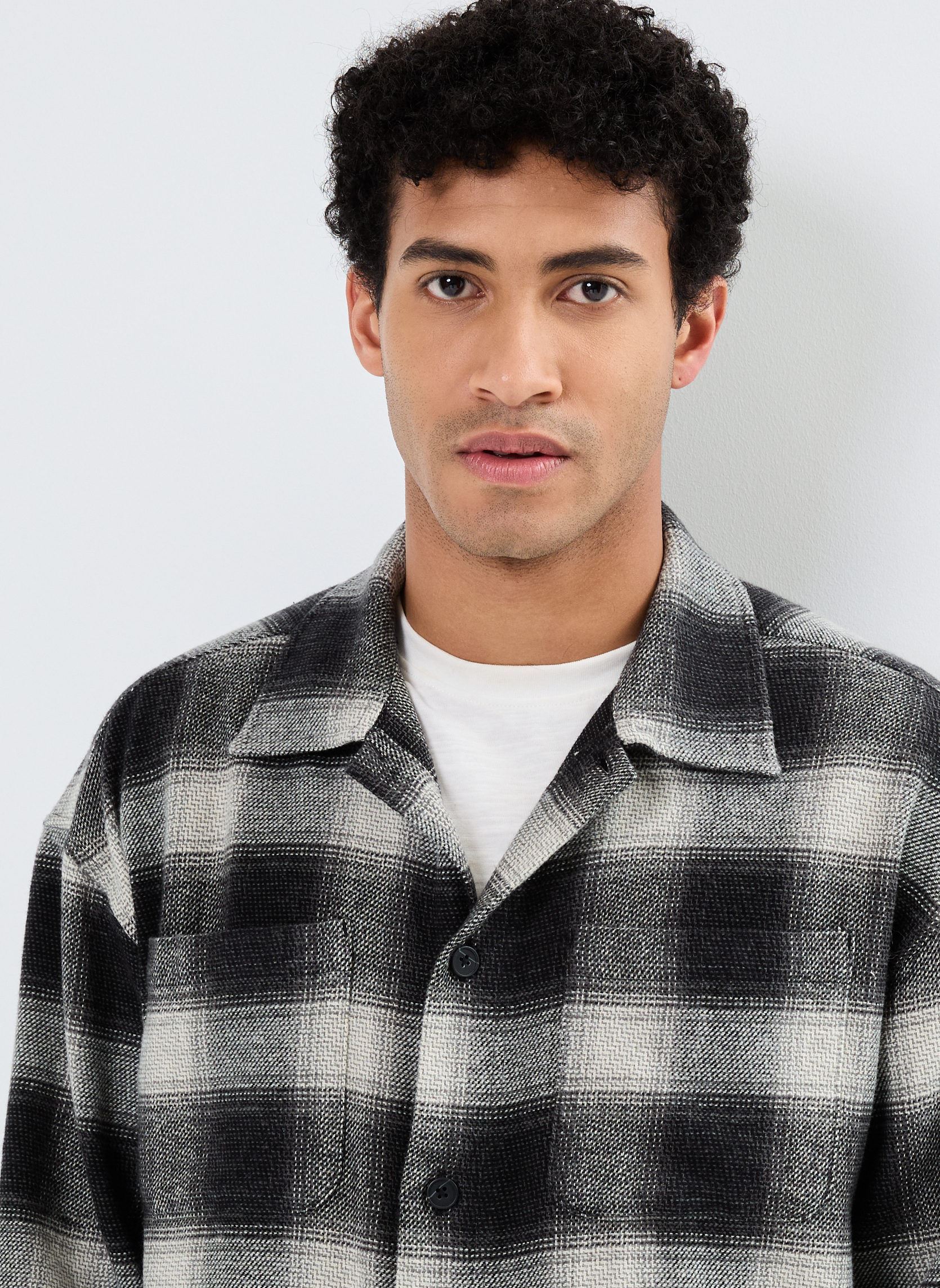Jacken CFAugusto checked overshirt herren grau Casual Friday Jacken CFAugusto checked overshirt herren grau PEWTER MIX