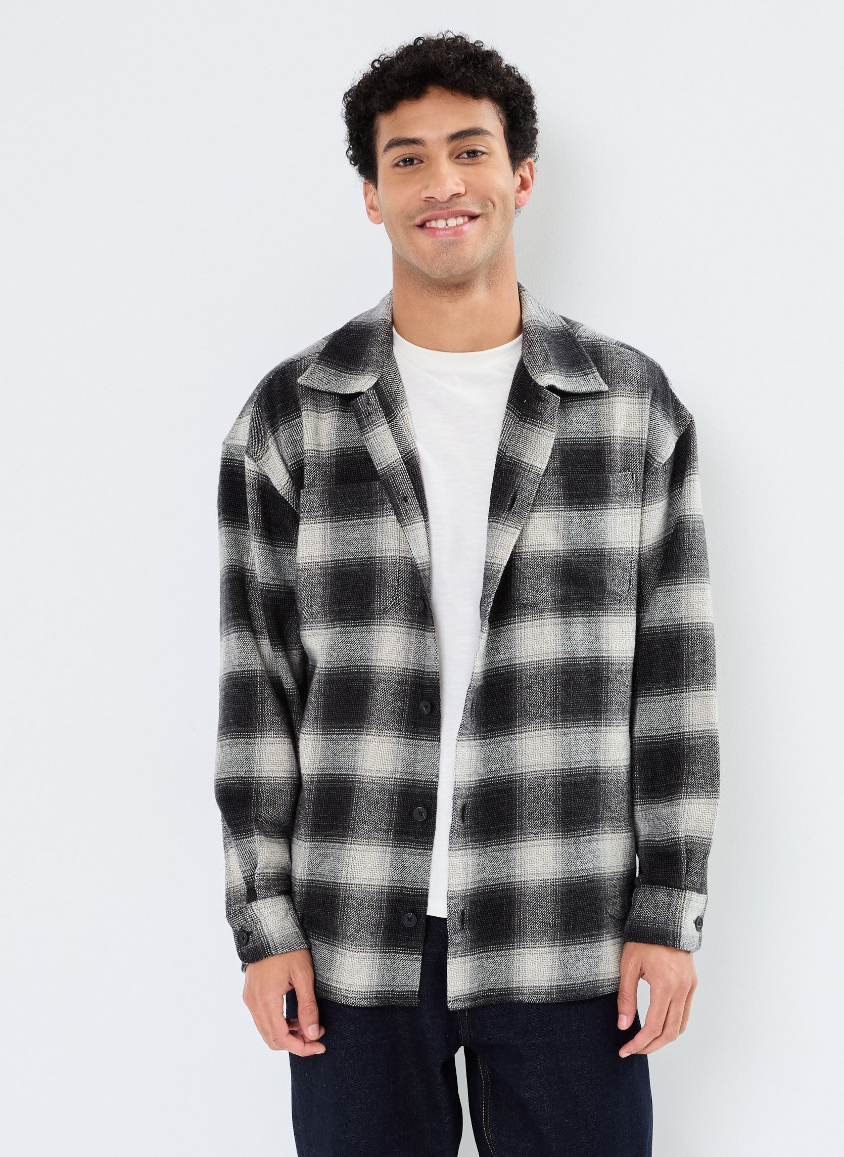 Jacken CFAugusto checked overshirt herren grau Casual Friday Jacken CFAugusto checked overshirt herren grau PEWTER MIX