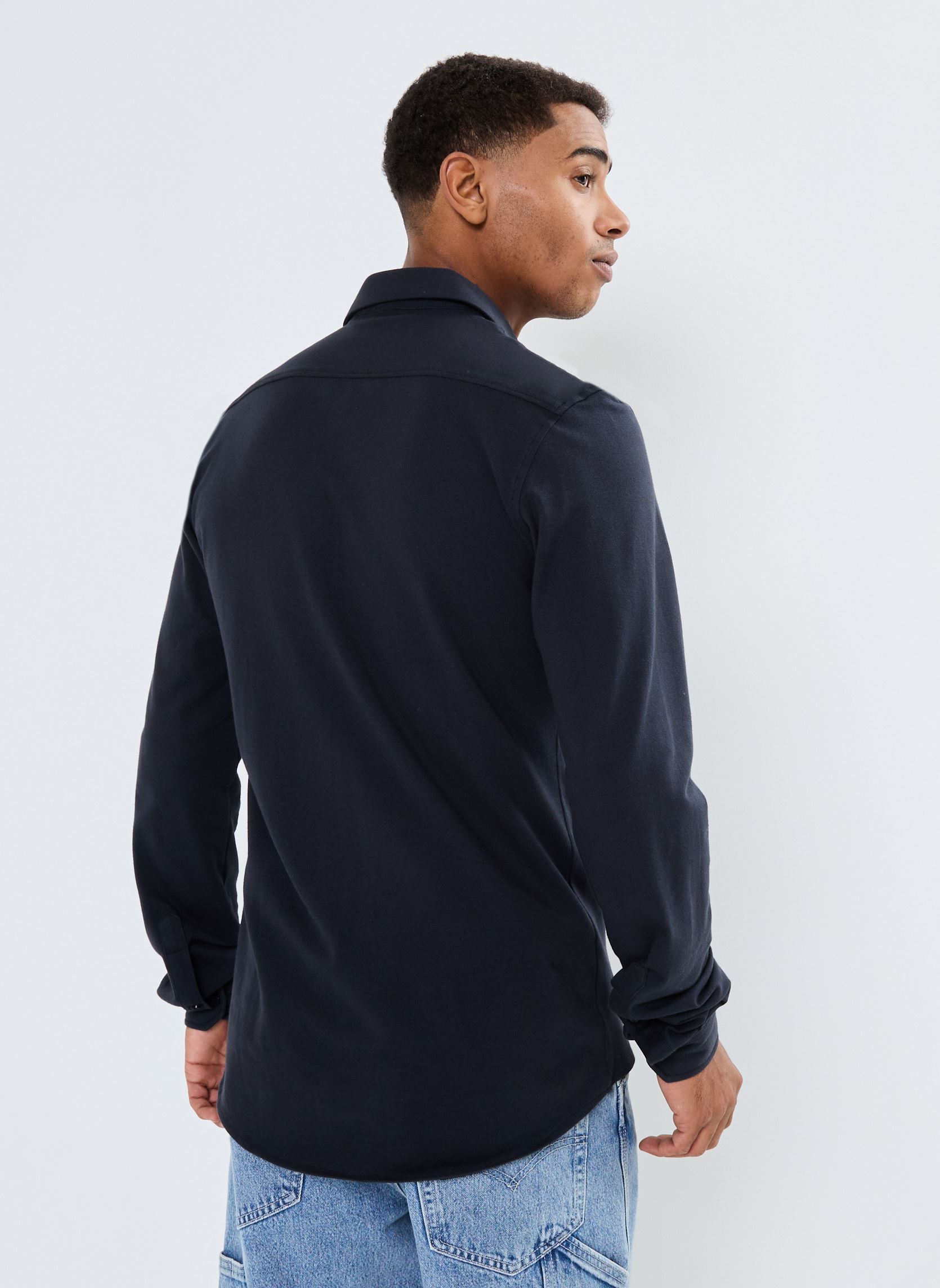 Hemden CFArthur LS BU jersey piquet shirt heren blauw Casual Friday Hemden CFArthur LS BU jersey piquet shirt heren blauw DARK NAVY