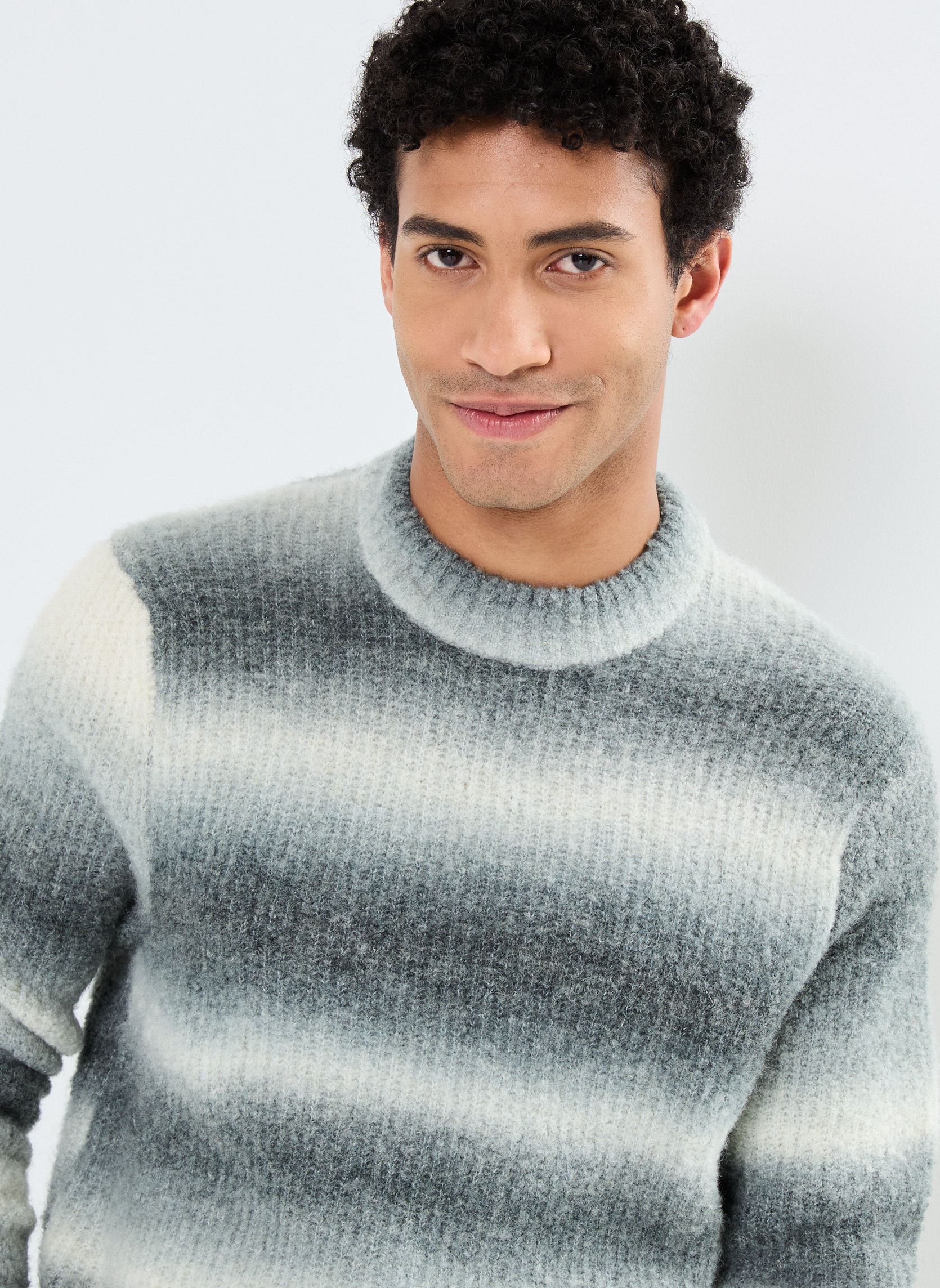 Pulls CFKarl shadow striped knit homme gris Casual Friday Pulls CFKarl shadow striped knit homme gris PEWTER MIX
