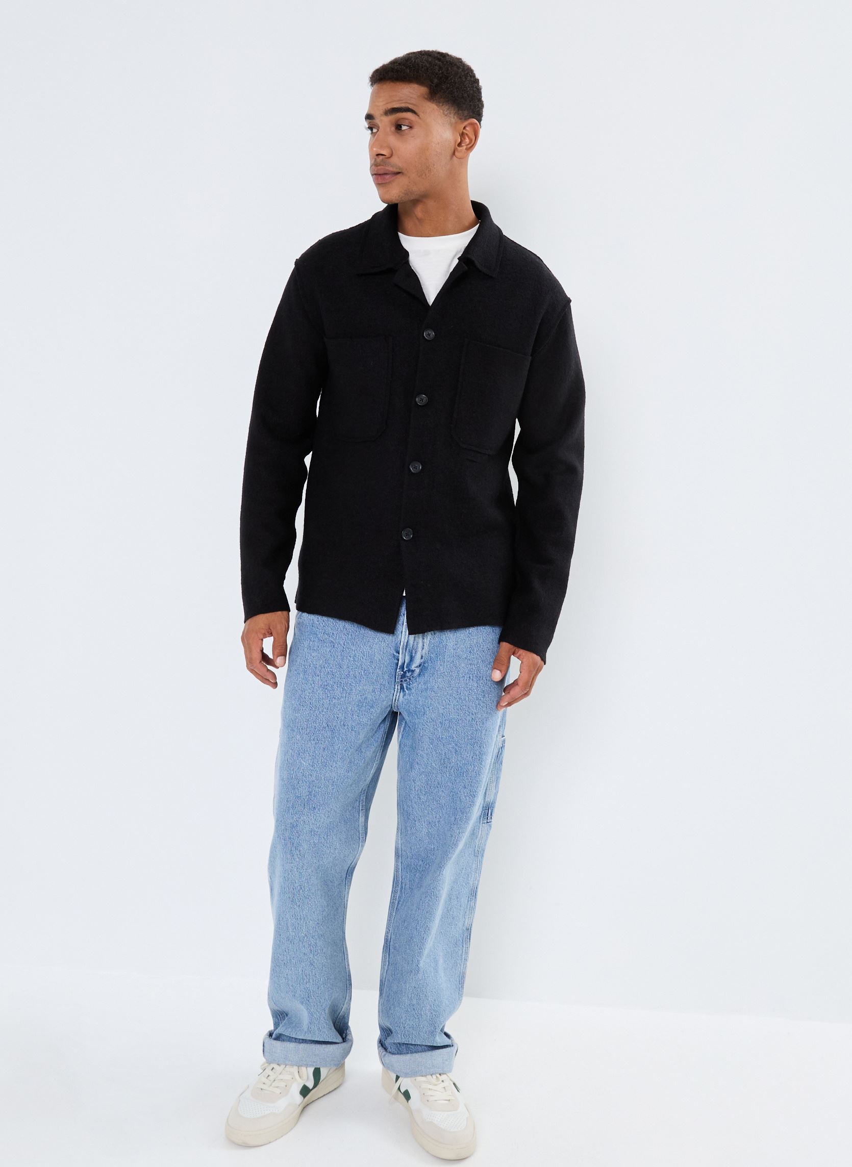Vestes CFChristian wollen jacket homme noir Casual Friday Vestes CFChristian wollen jacket homme noir BLACK BEAUTY