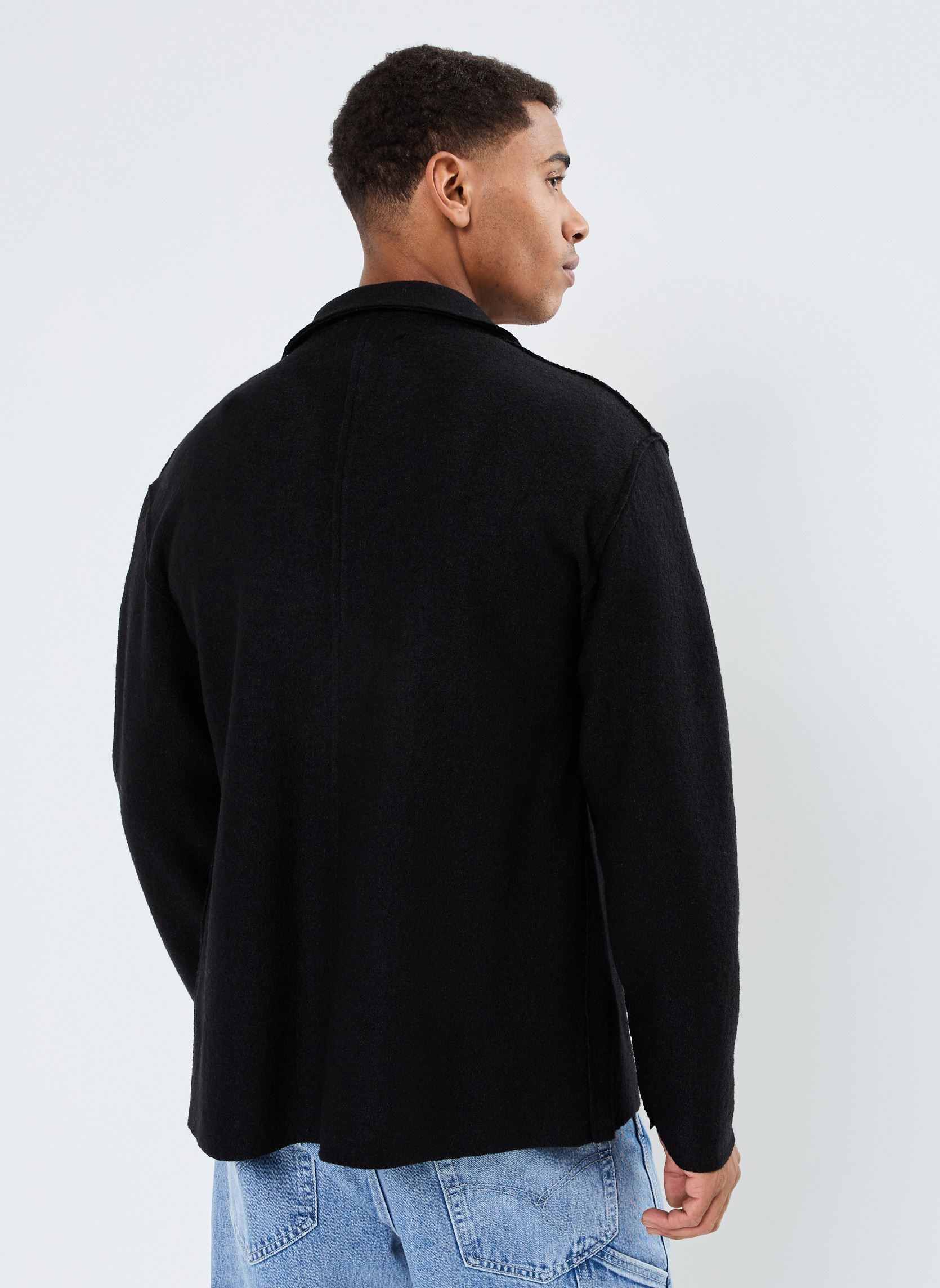 Vestes CFChristian wollen jacket homme noir Casual Friday Vestes CFChristian wollen jacket homme noir BLACK BEAUTY