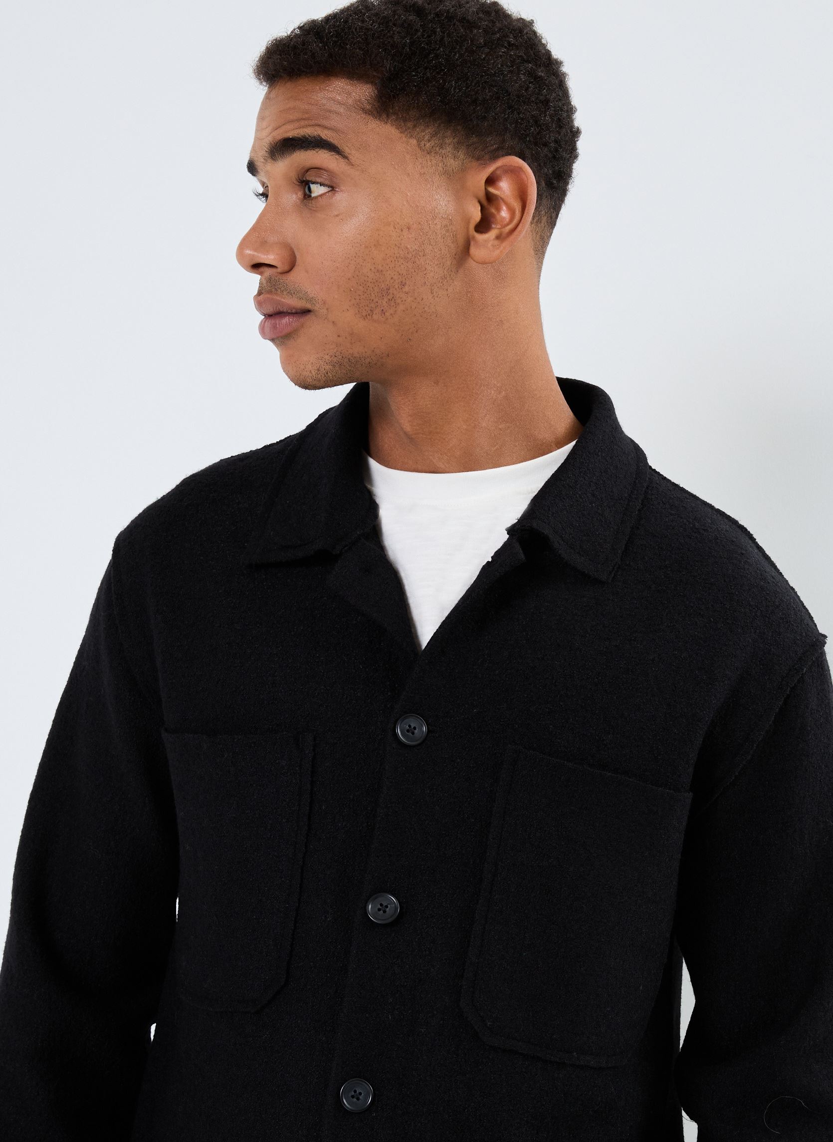 Vestes CFChristian wollen jacket homme noir Casual Friday Vestes CFChristian wollen jacket homme noir BLACK BEAUTY