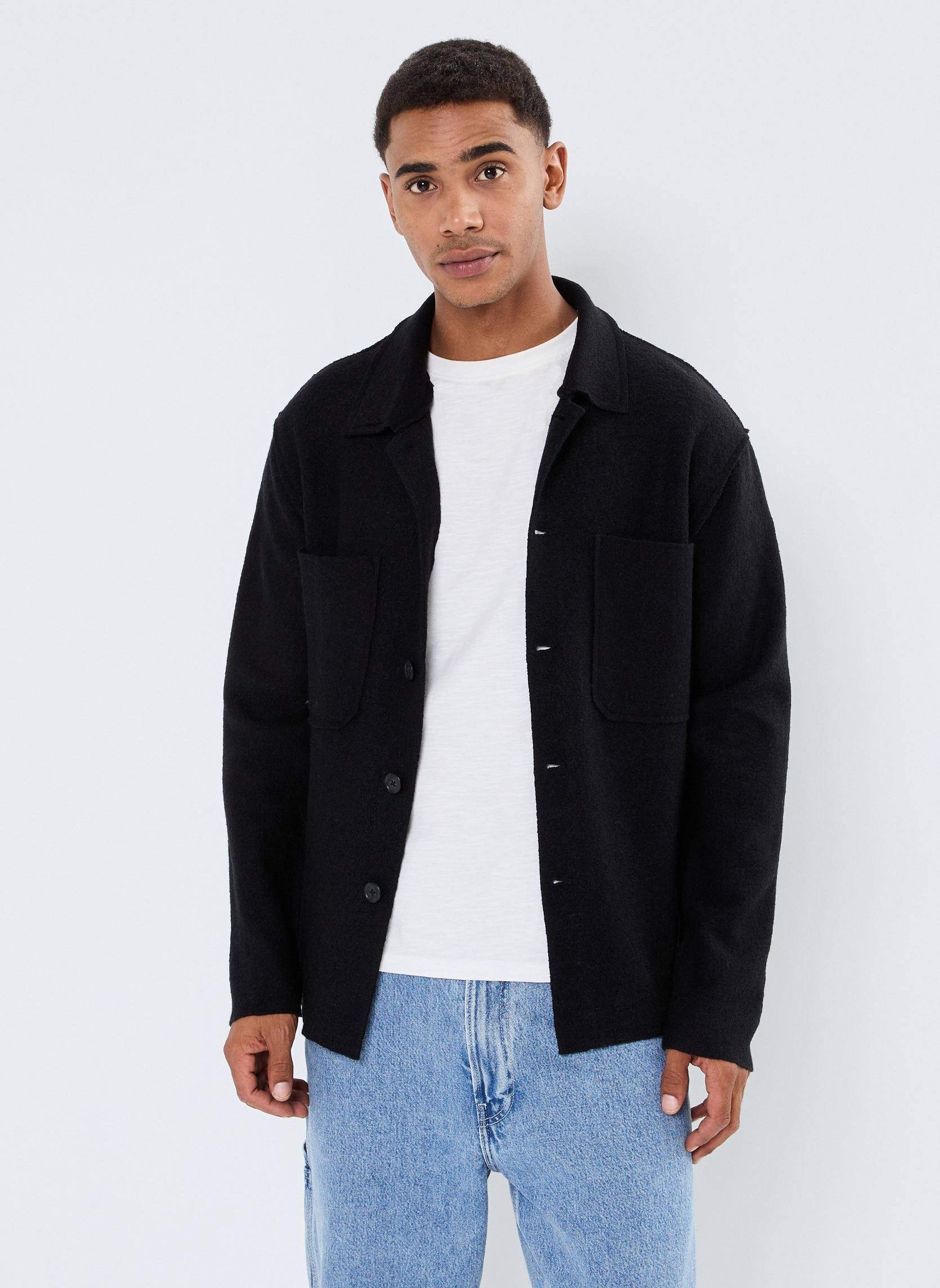 Vestes CFChristian wollen jacket homme noir Casual Friday Vestes CFChristian wollen jacket homme noir BLACK BEAUTY