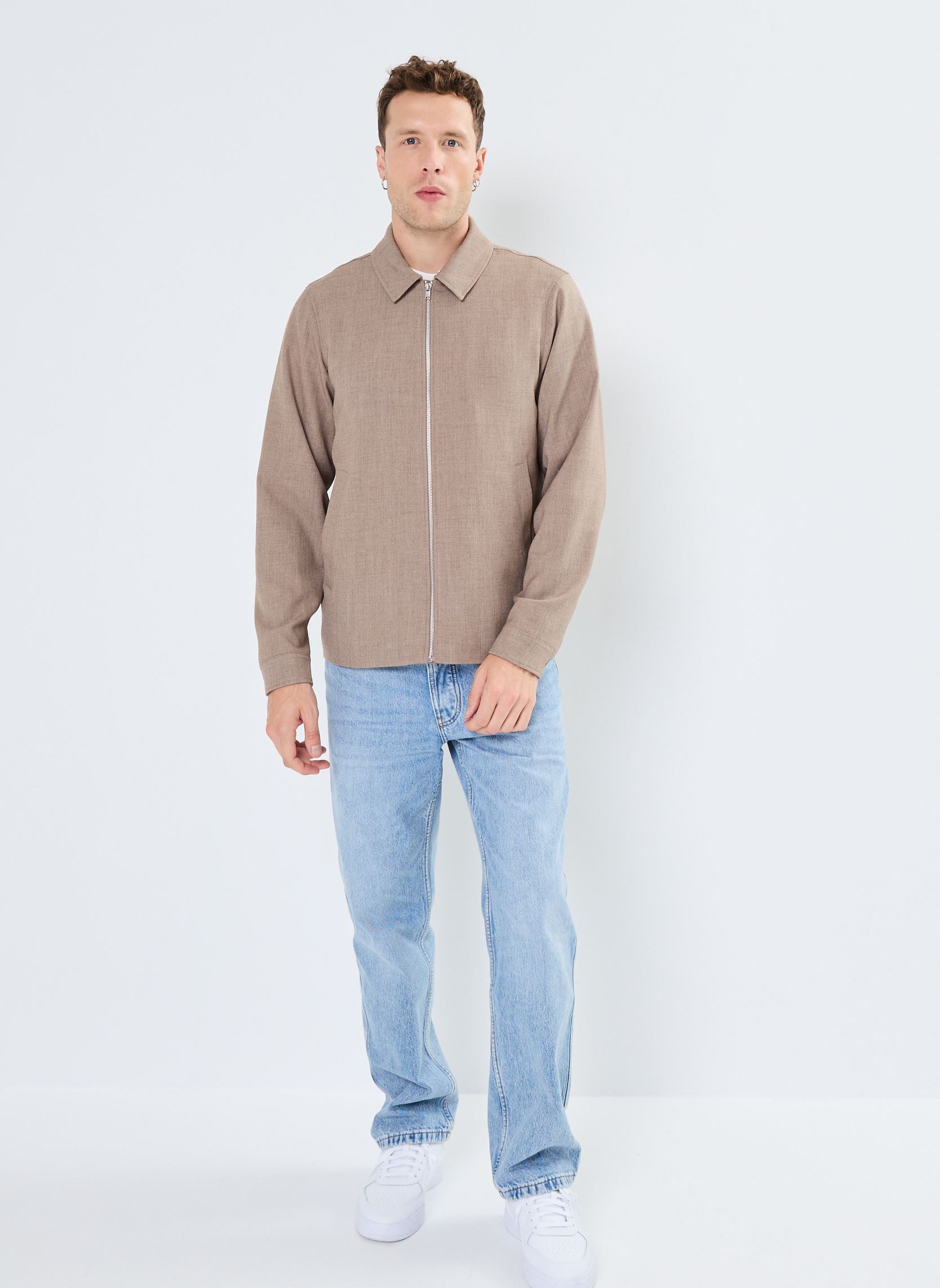 Jacken CFCharles 0179 wollen shacket herren beige Casual Friday Jacken CFCharles 0179 wollen shacket herren beige SILVER MINK MELANGE