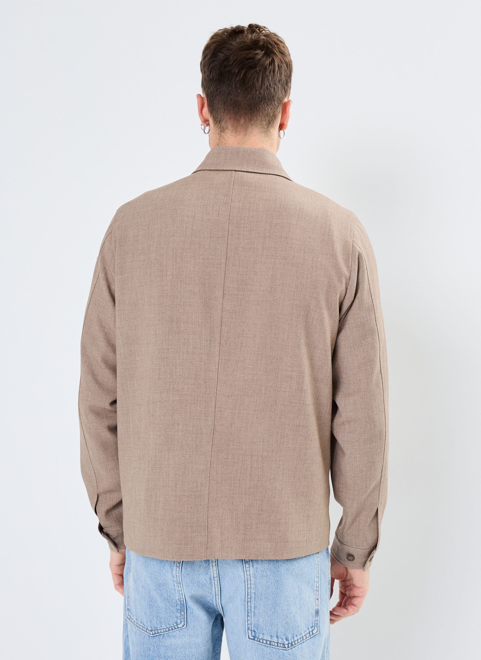 Jacken CFCharles 0179 wollen shacket herren beige Casual Friday Jacken CFCharles 0179 wollen shacket herren beige SILVER MINK MELANGE