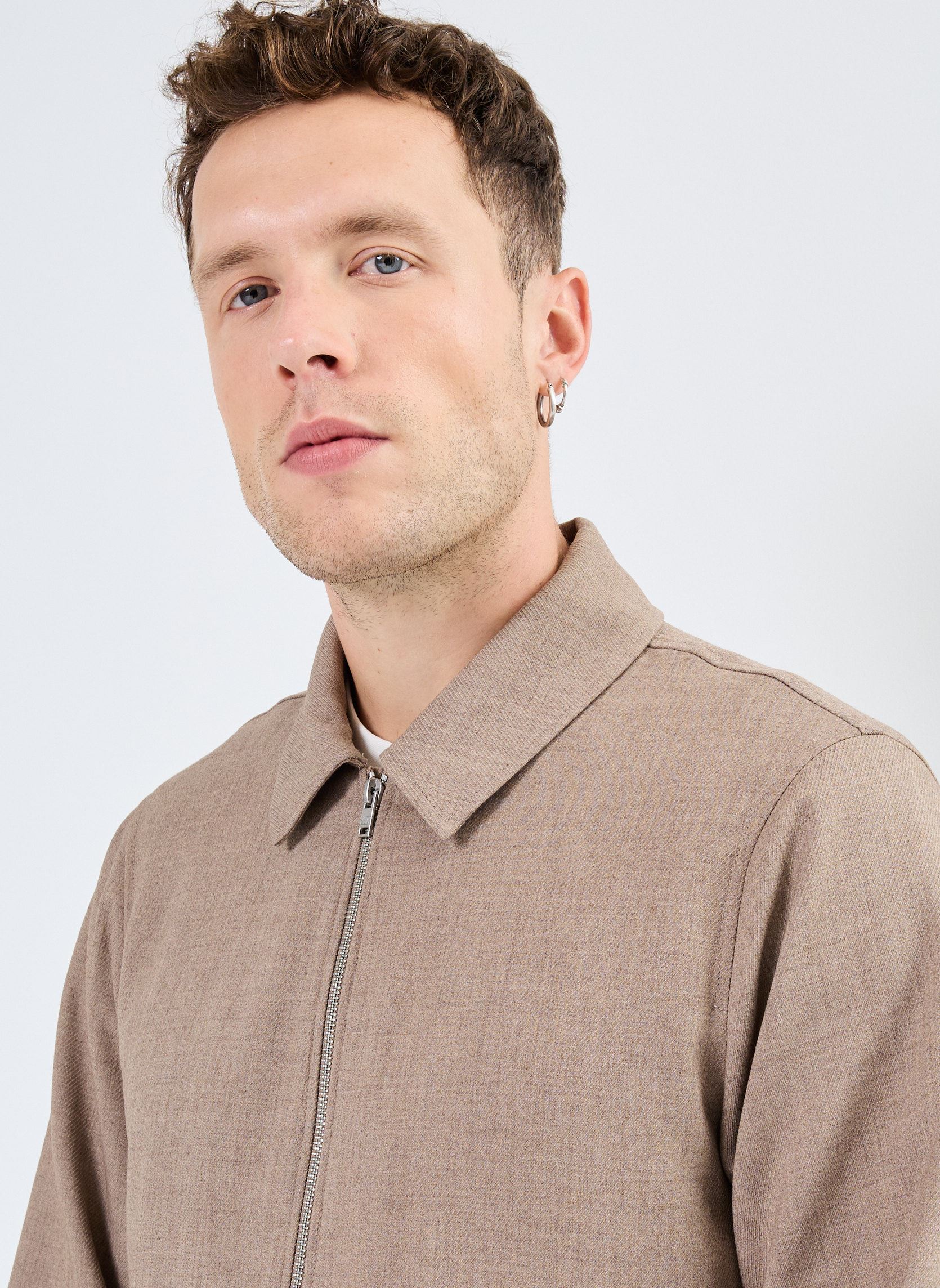 Jacken CFCharles 0179 wollen shacket herren beige Casual Friday Jacken CFCharles 0179 wollen shacket herren beige SILVER MINK MELANGE