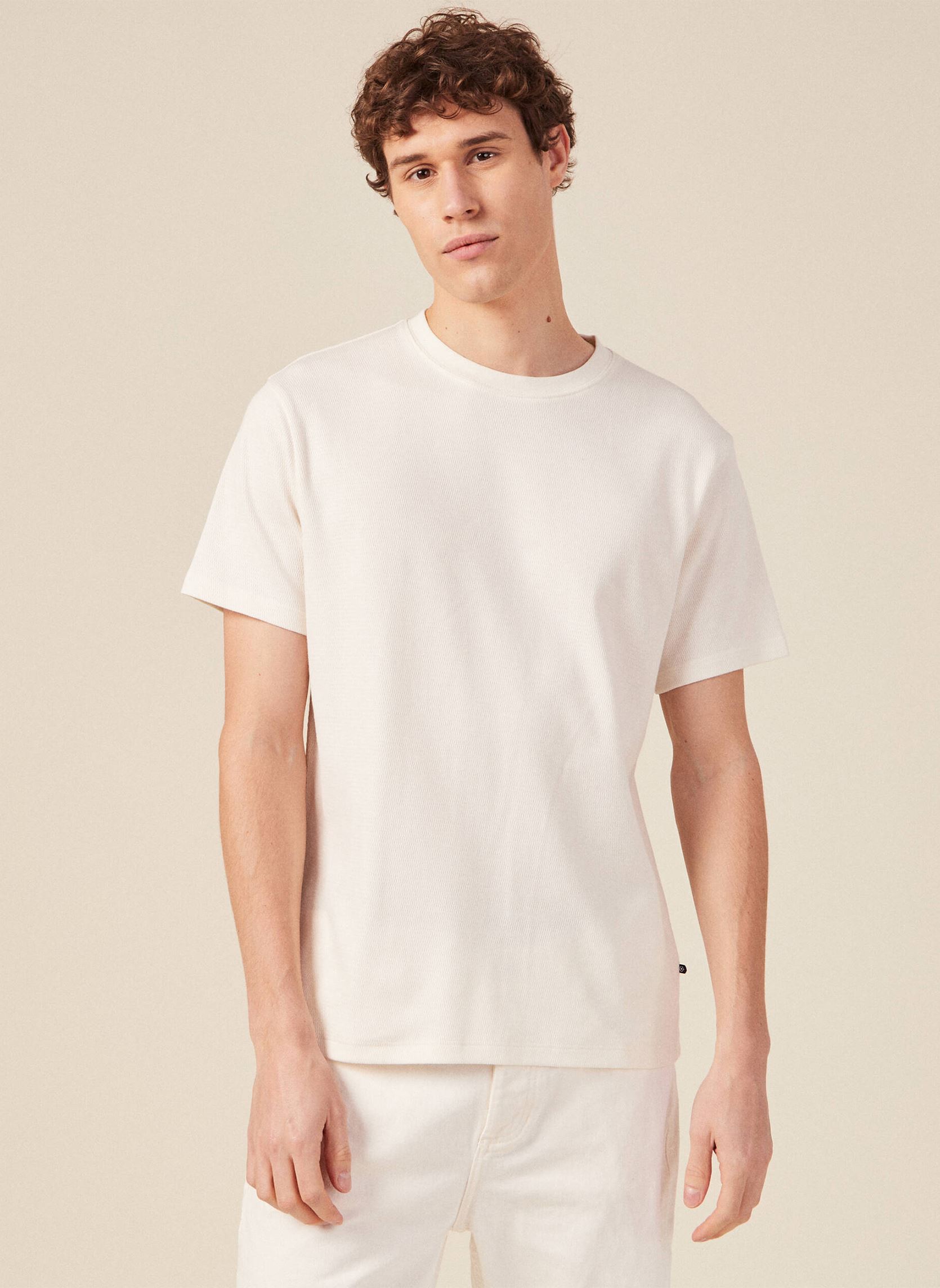 Kurzarm-T-Shirts TEEOFF2H herren weiß Bonobo Kurzarm-T-Shirts TEEOFF2H herren weiß COCONUT MILK