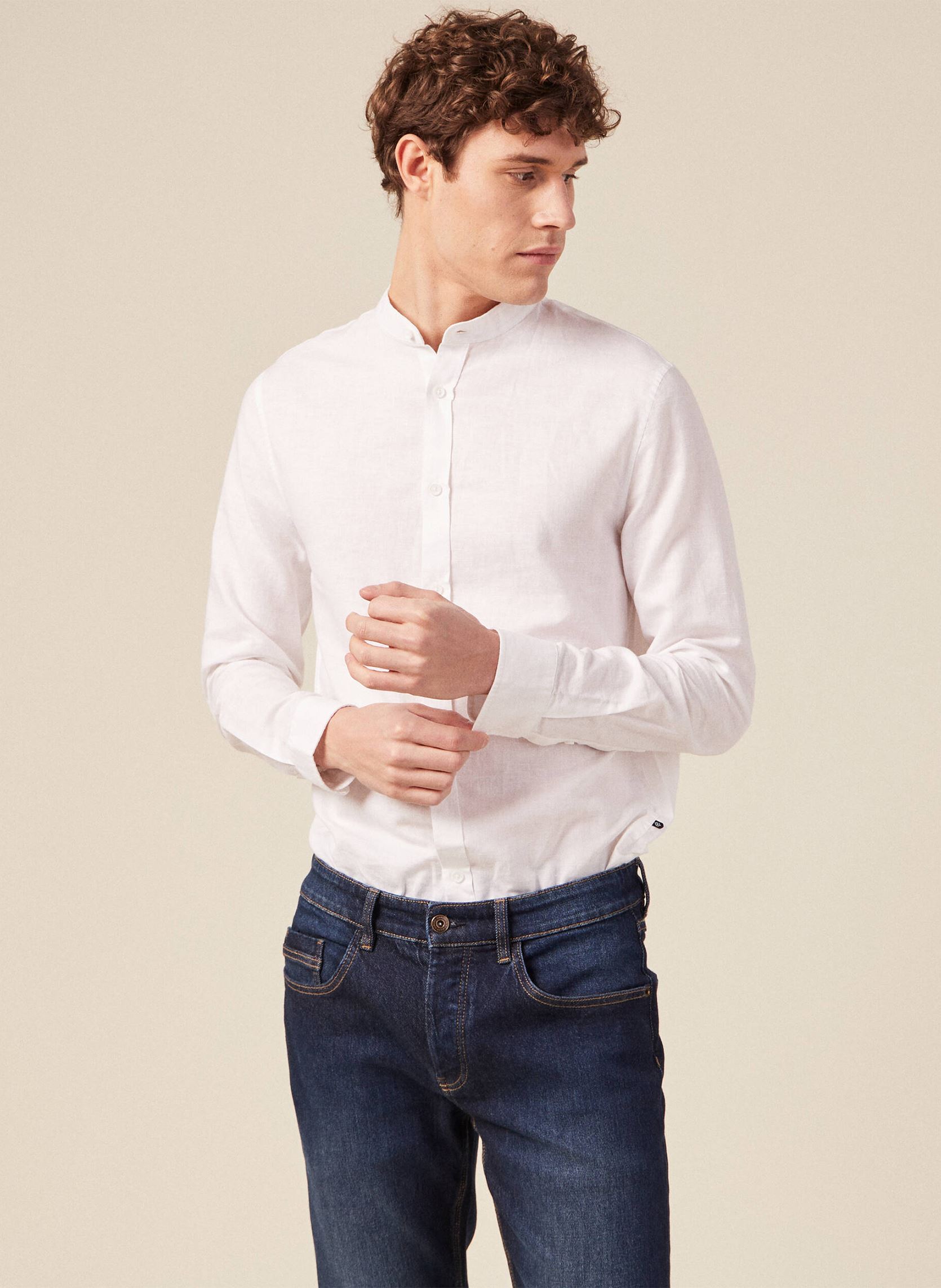 Hemden ESSLINMAO2H herren weiß Bonobo Hemden ESSLINMAO2H herren weiß BRIGHT WHITE