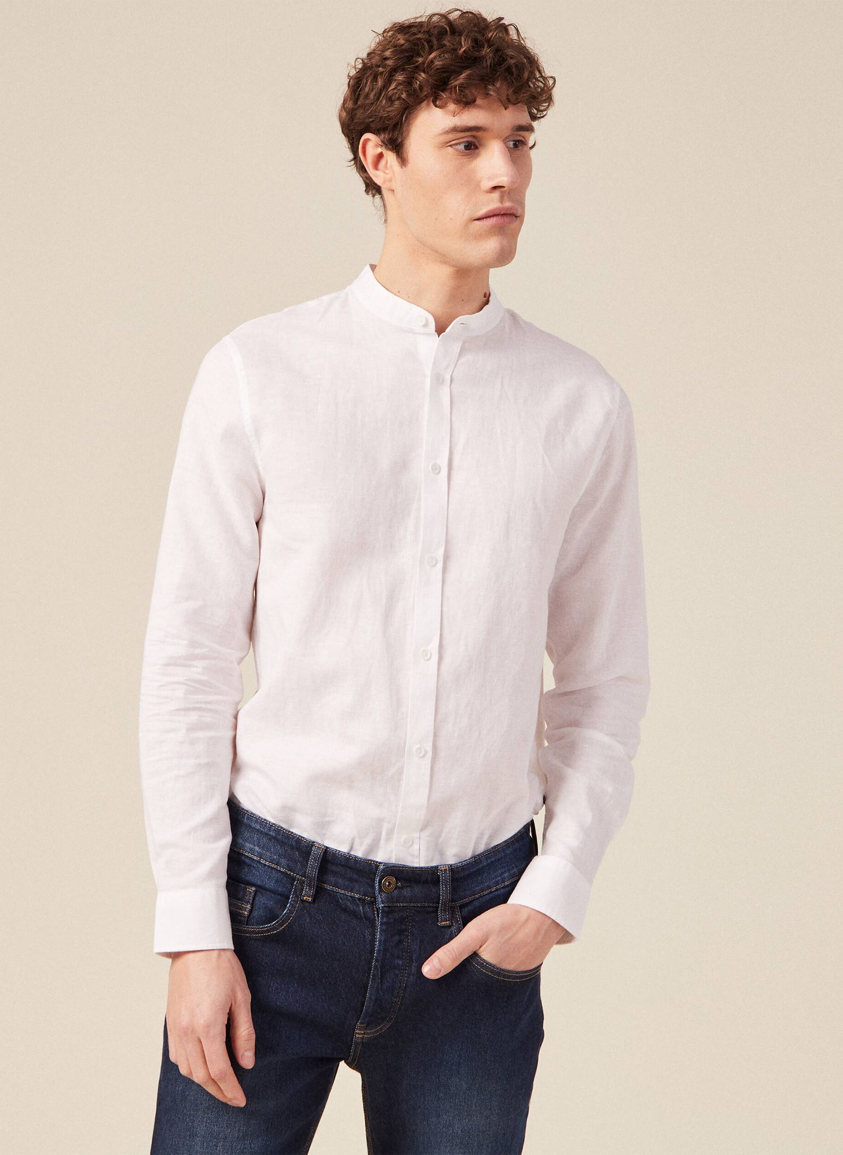 Hemden ESSLINMAO2H herren weiß Bonobo Hemden ESSLINMAO2H herren weiß BRIGHT WHITE
