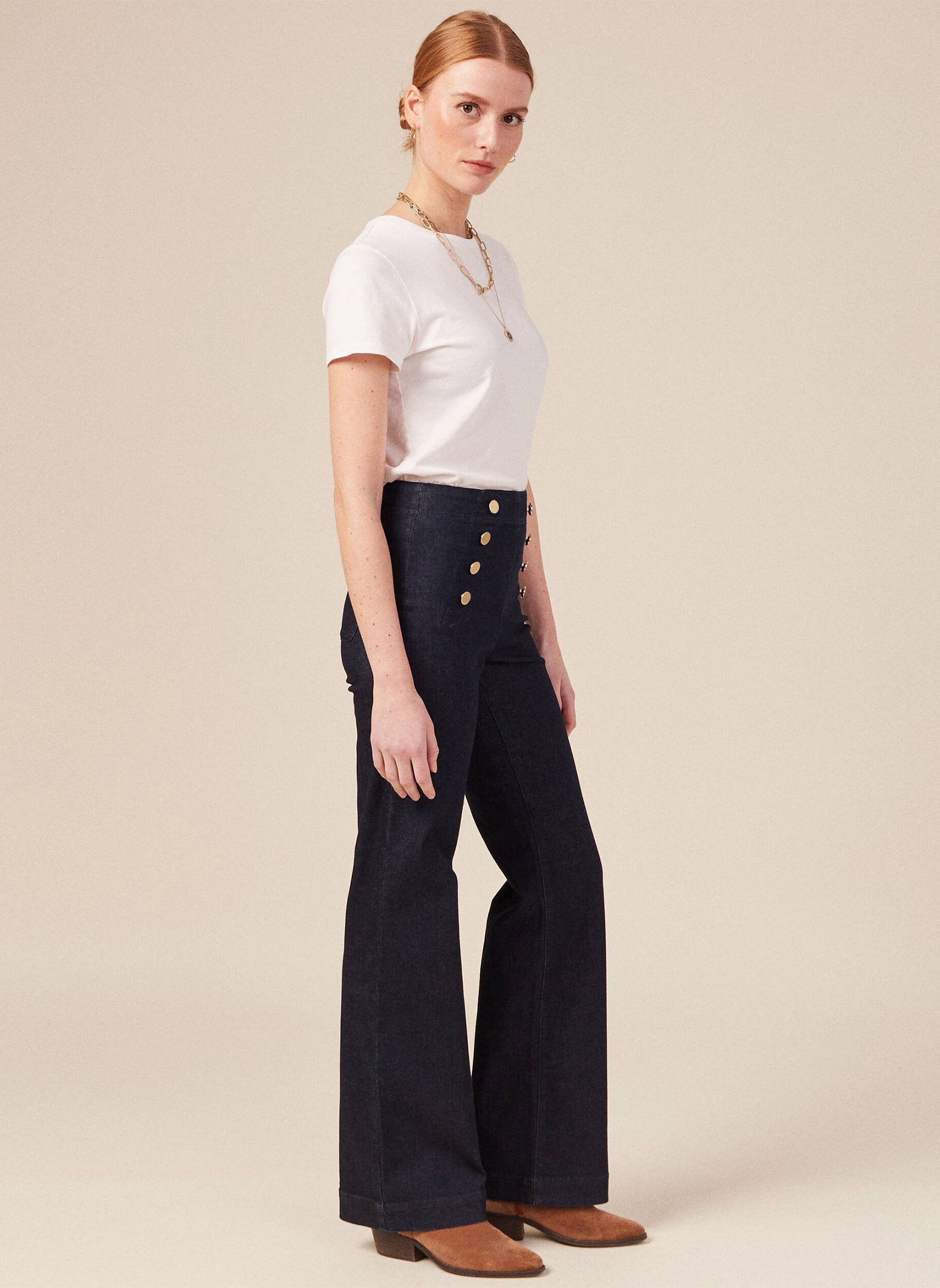 Pantalons larges FIDJI-MARIN femme bleu Bonobo Pantalons larges FIDJI-MARIN femme bleu BRUT RINSE