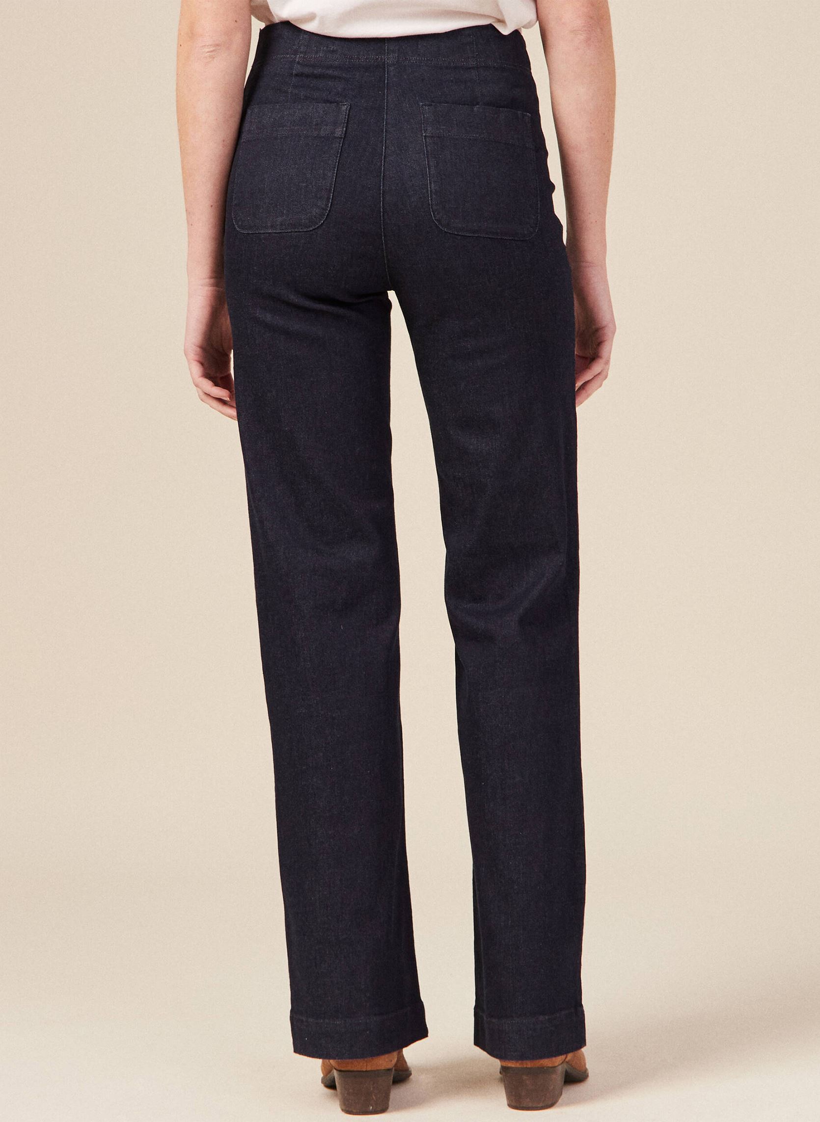Pantalons larges FIDJI-MARIN femme bleu Bonobo Pantalons larges FIDJI-MARIN femme bleu BRUT RINSE