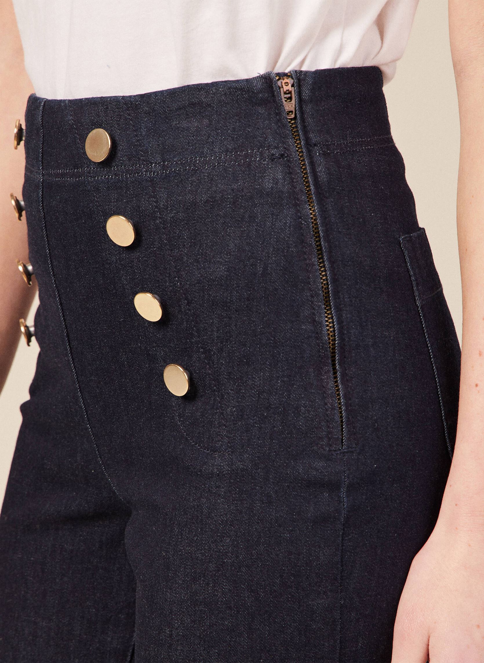 Pantalons larges FIDJI-MARIN femme bleu Bonobo Pantalons larges FIDJI-MARIN femme bleu BRUT RINSE