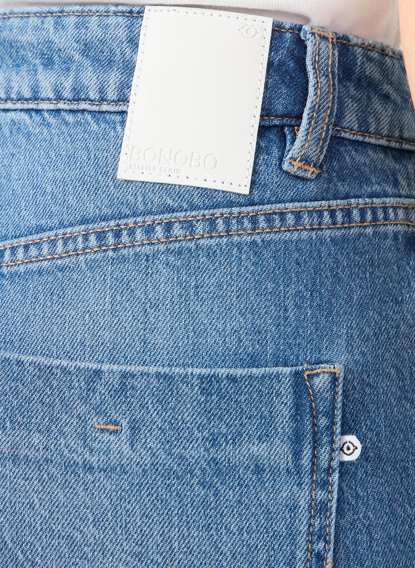 Rechte jeans / Straight Leg Jeans MINSK-BASIC dames blauw Bonobo Rechte jeans / Straight Leg Jeans MINSK-BASIC dames blauw DENIM STONE