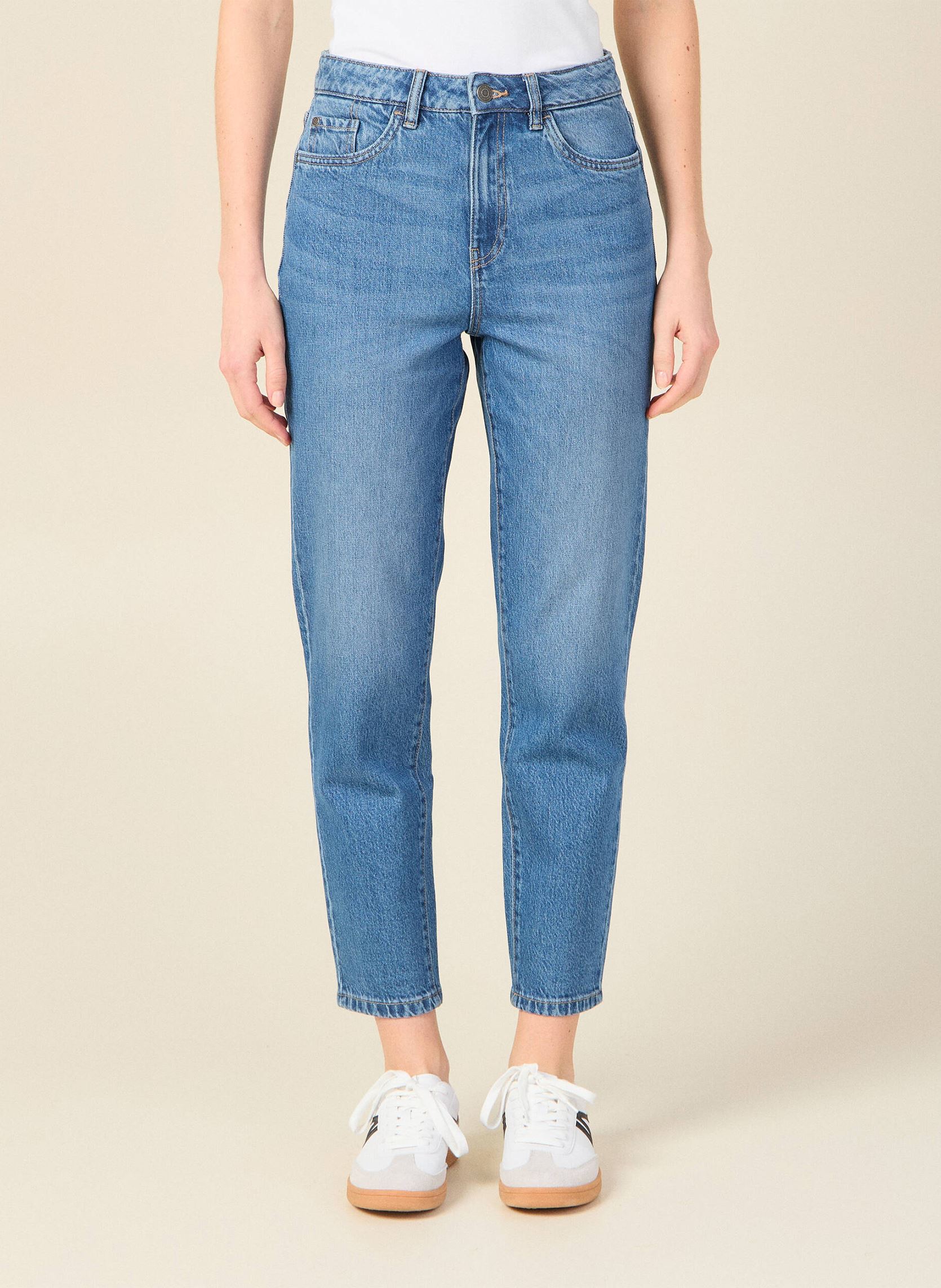 Rechte jeans / Straight Leg Jeans MINSK-BASIC dames blauw Bonobo Rechte jeans / Straight Leg Jeans MINSK-BASIC dames blauw DENIM STONE