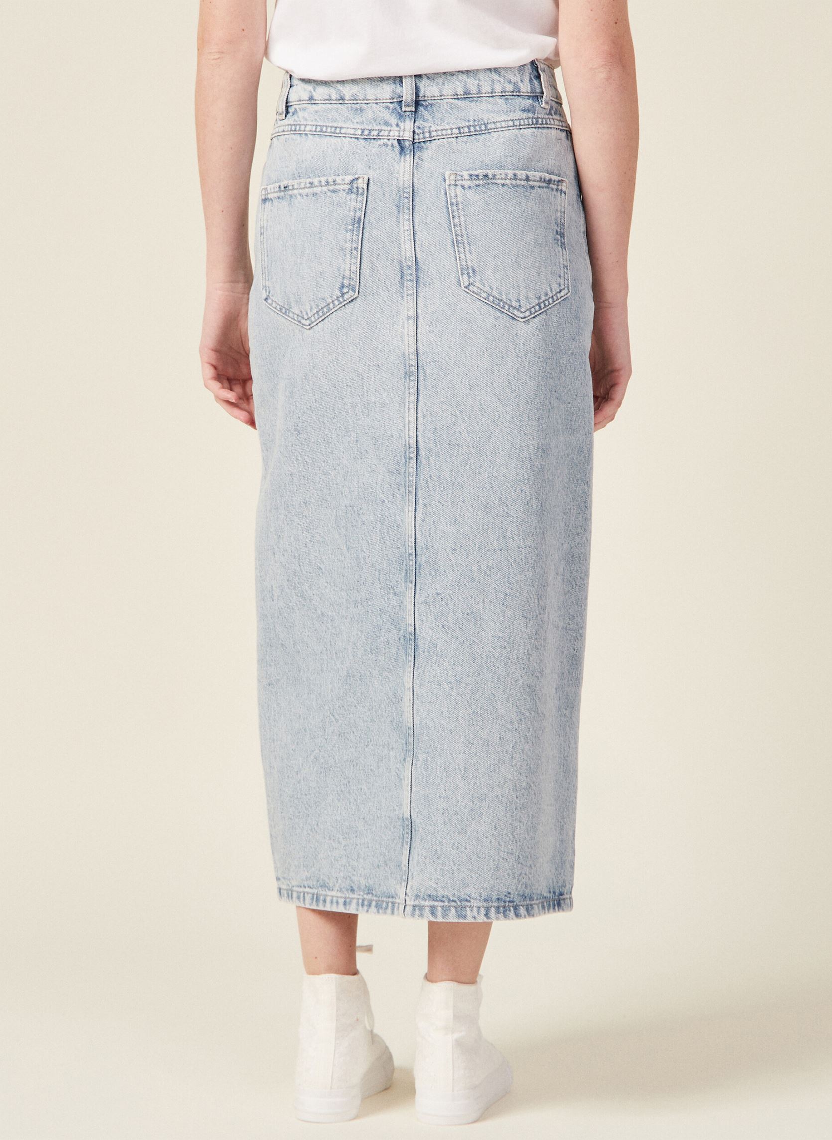 Midi-Röcke JEANLONLF damen blau Bonobo Midi-Röcke JEANLONLF damen blau DENIM BLEACH