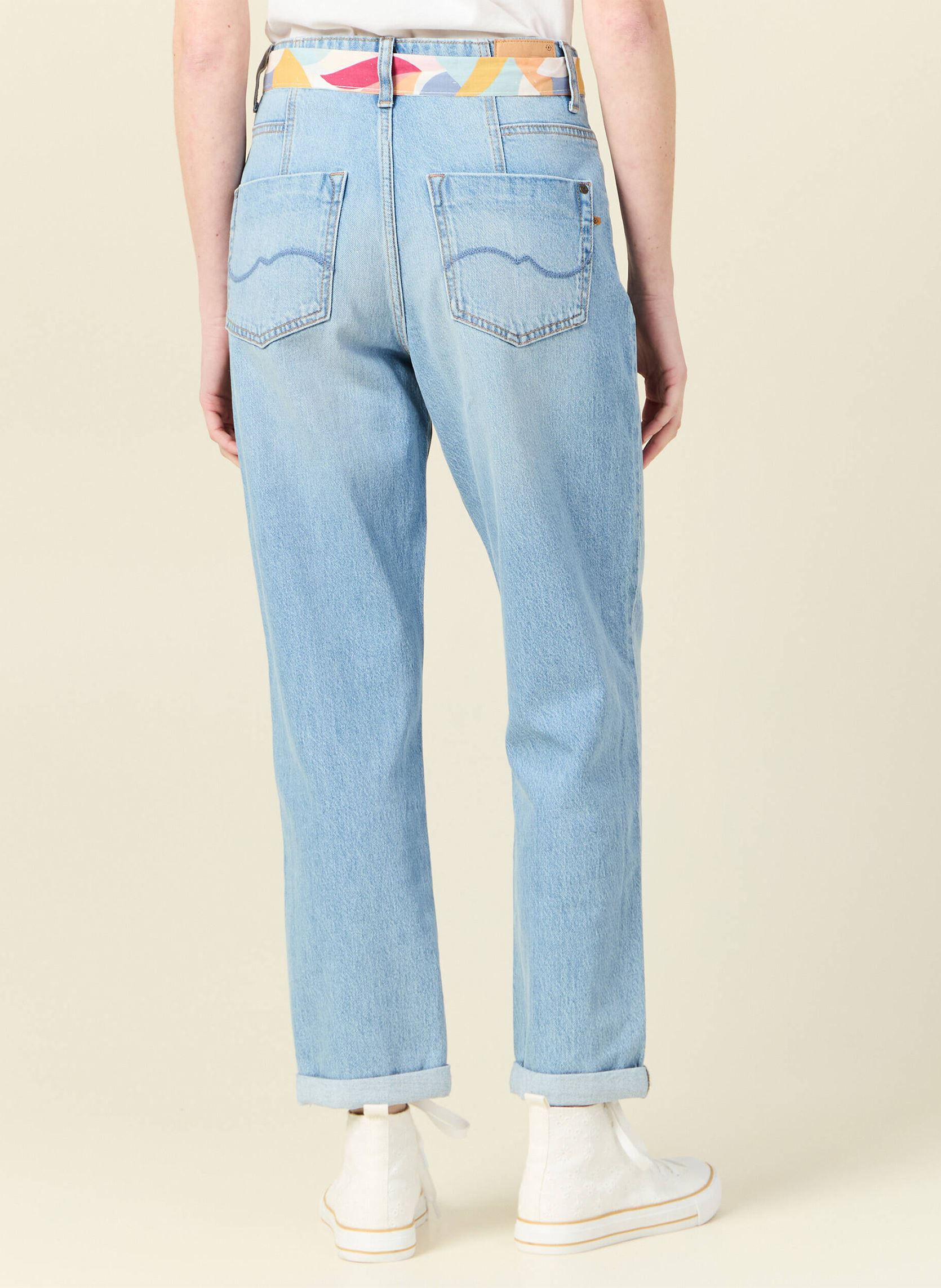Mom-Jeans MINSK-SCARF1 damen blau Bonobo Mom-Jeans MINSK-SCARF1 damen blau DENIM BLEACH