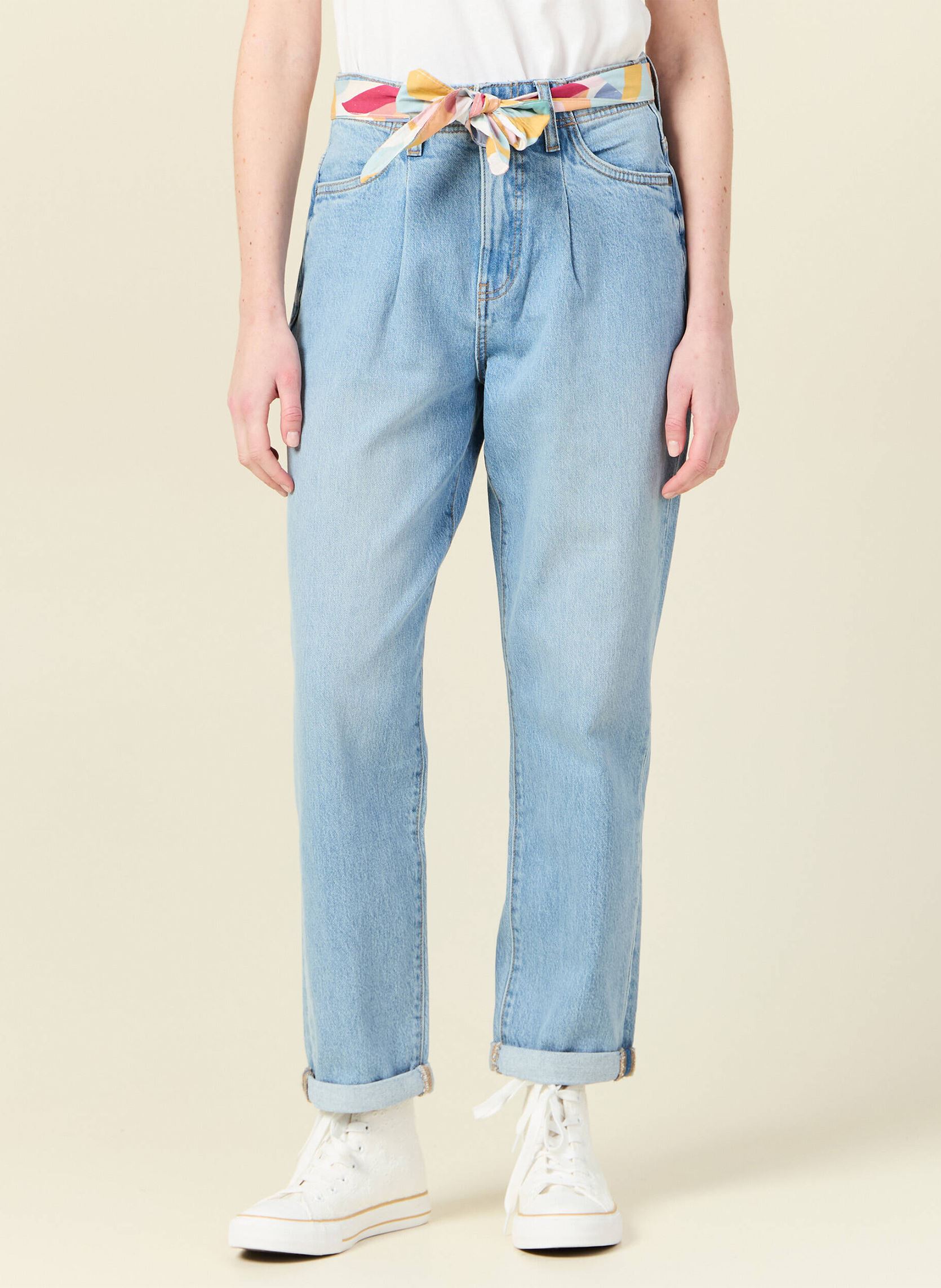 Mom-Jeans MINSK-SCARF1 damen blau Bonobo Mom-Jeans MINSK-SCARF1 damen blau DENIM BLEACH