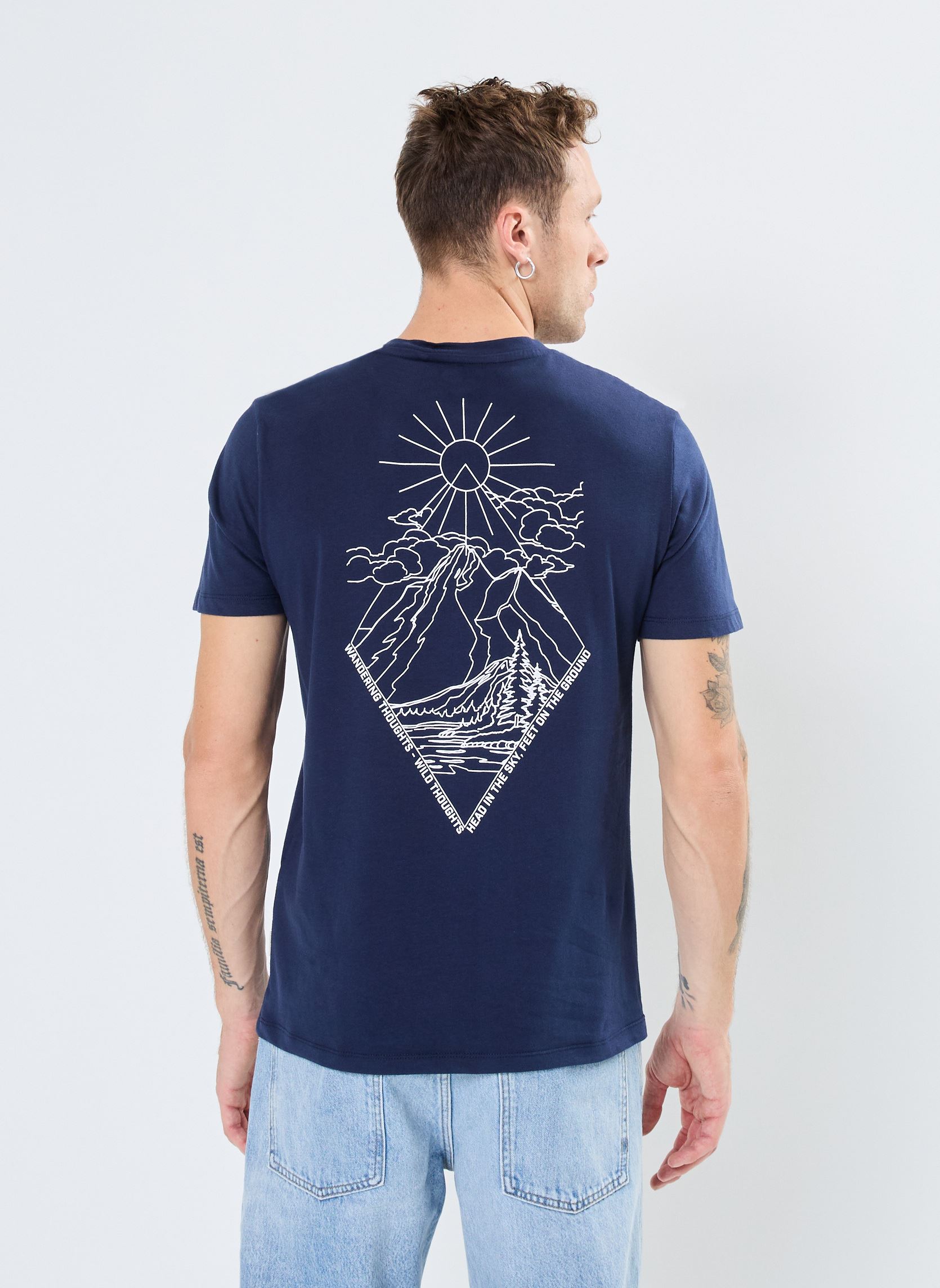 Kurzarm-T-Shirts T-shirt herren blau Blend Kurzarm-T-Shirts T-shirt herren blau DRESS BLUES