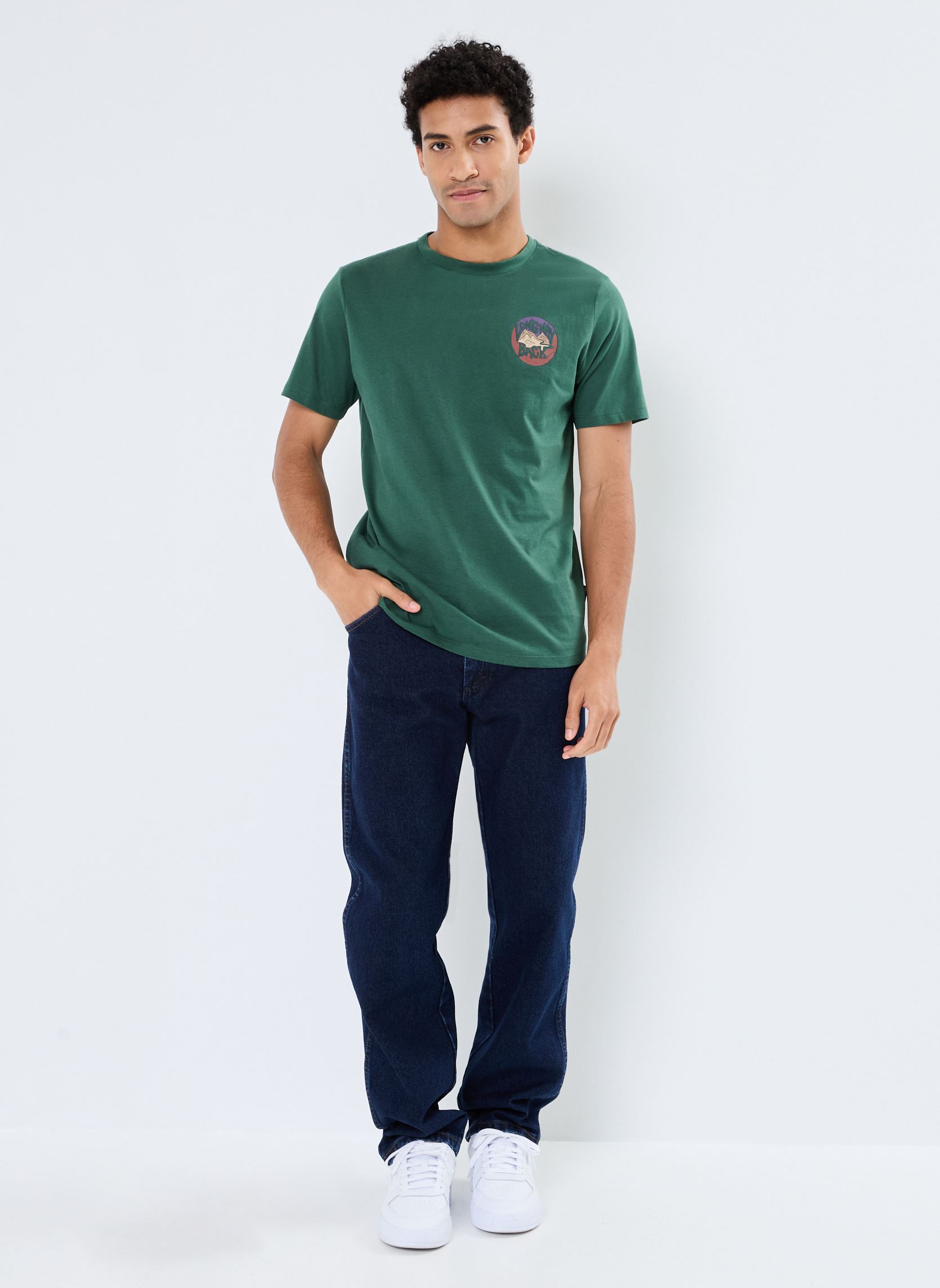 Tee-shirts manches courtes T-shirt homme vert Blend Tee-shirts manches courtes T-shirt homme vert PINENEEDLE