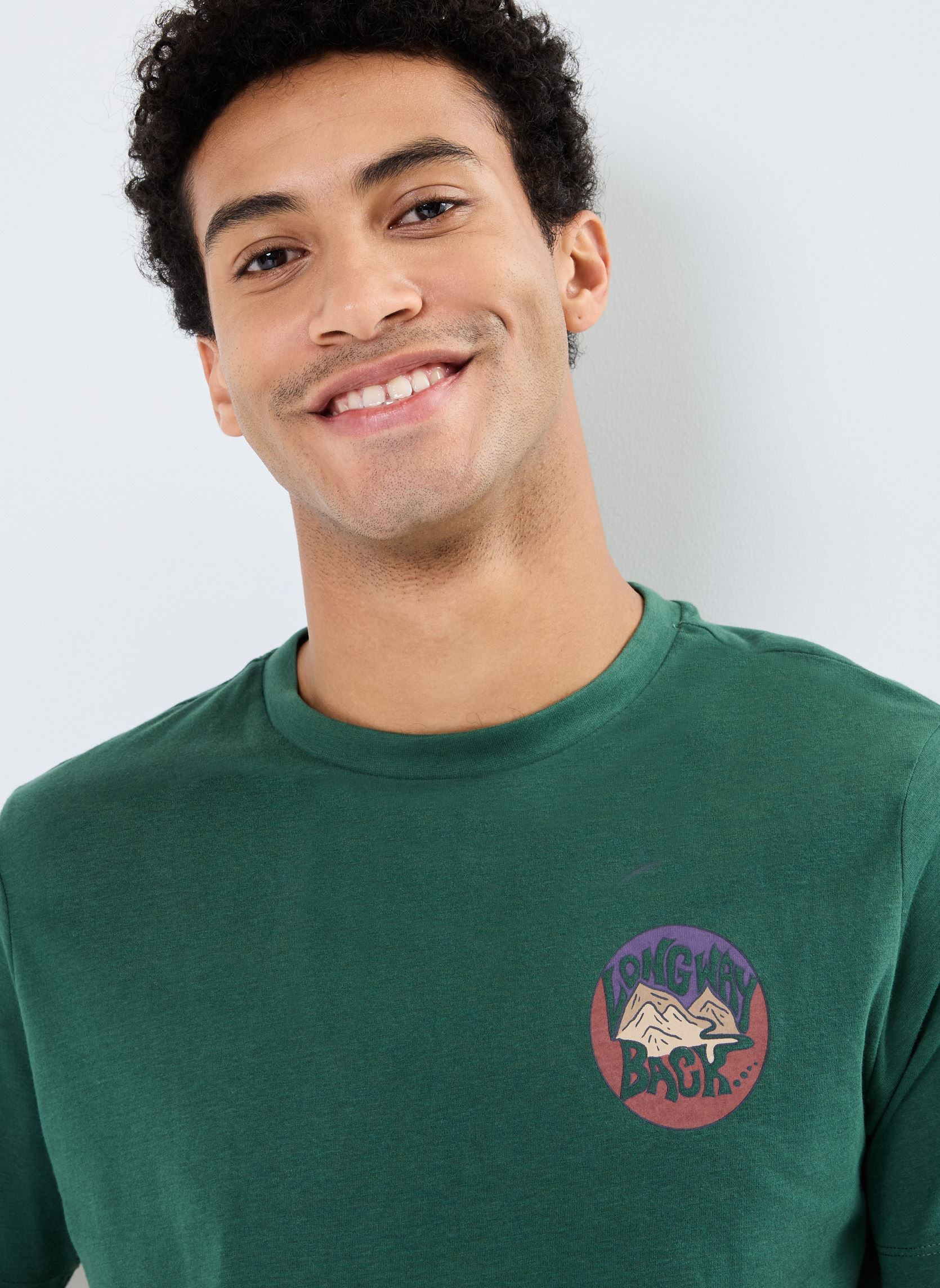 Tee-shirts manches courtes T-shirt homme vert Blend Tee-shirts manches courtes T-shirt homme vert PINENEEDLE