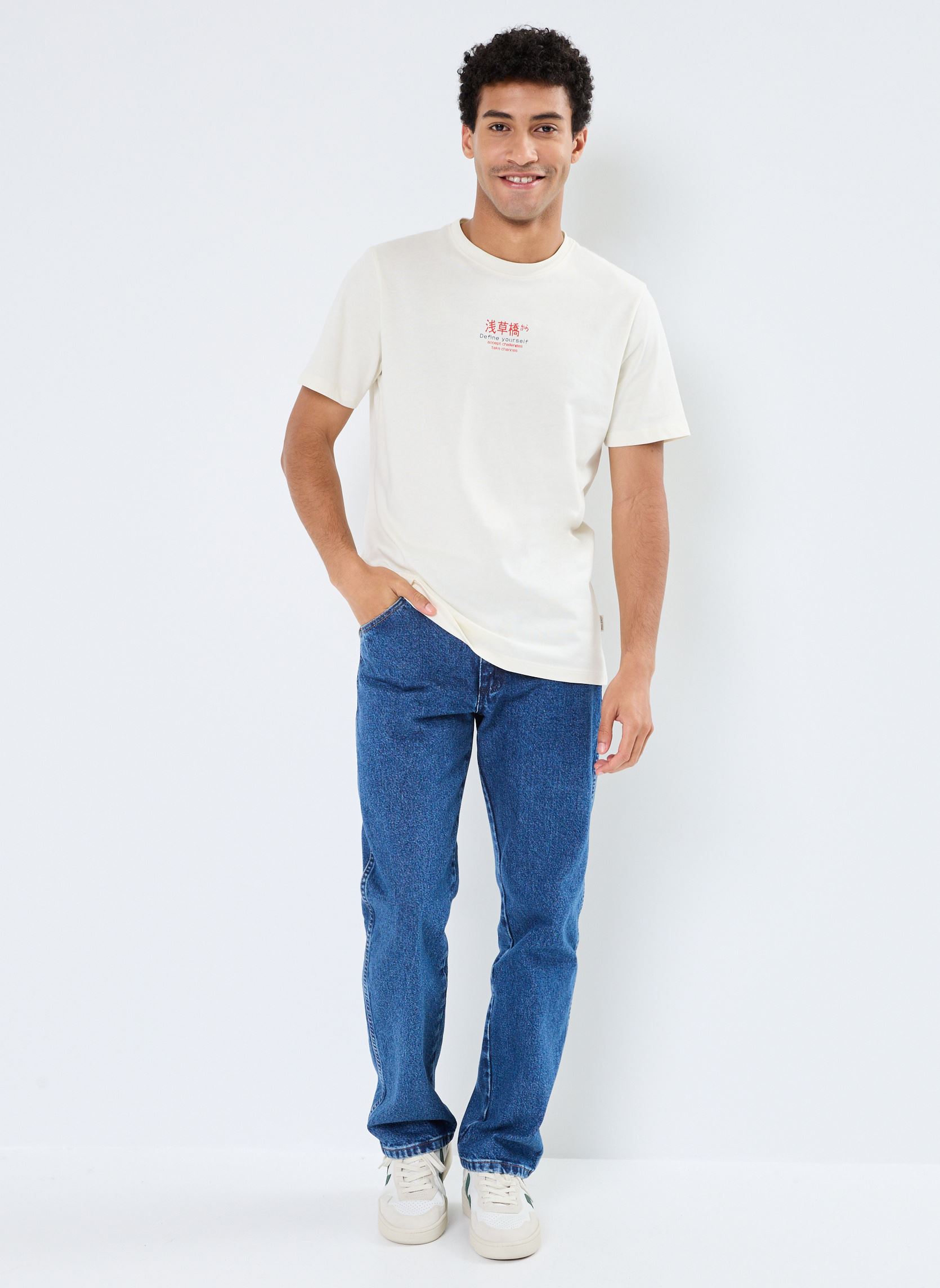 Tee-shirts manches courtes T-shirt homme blanc Blend Tee-shirts manches courtes T-shirt homme blanc VANILLA ICE
