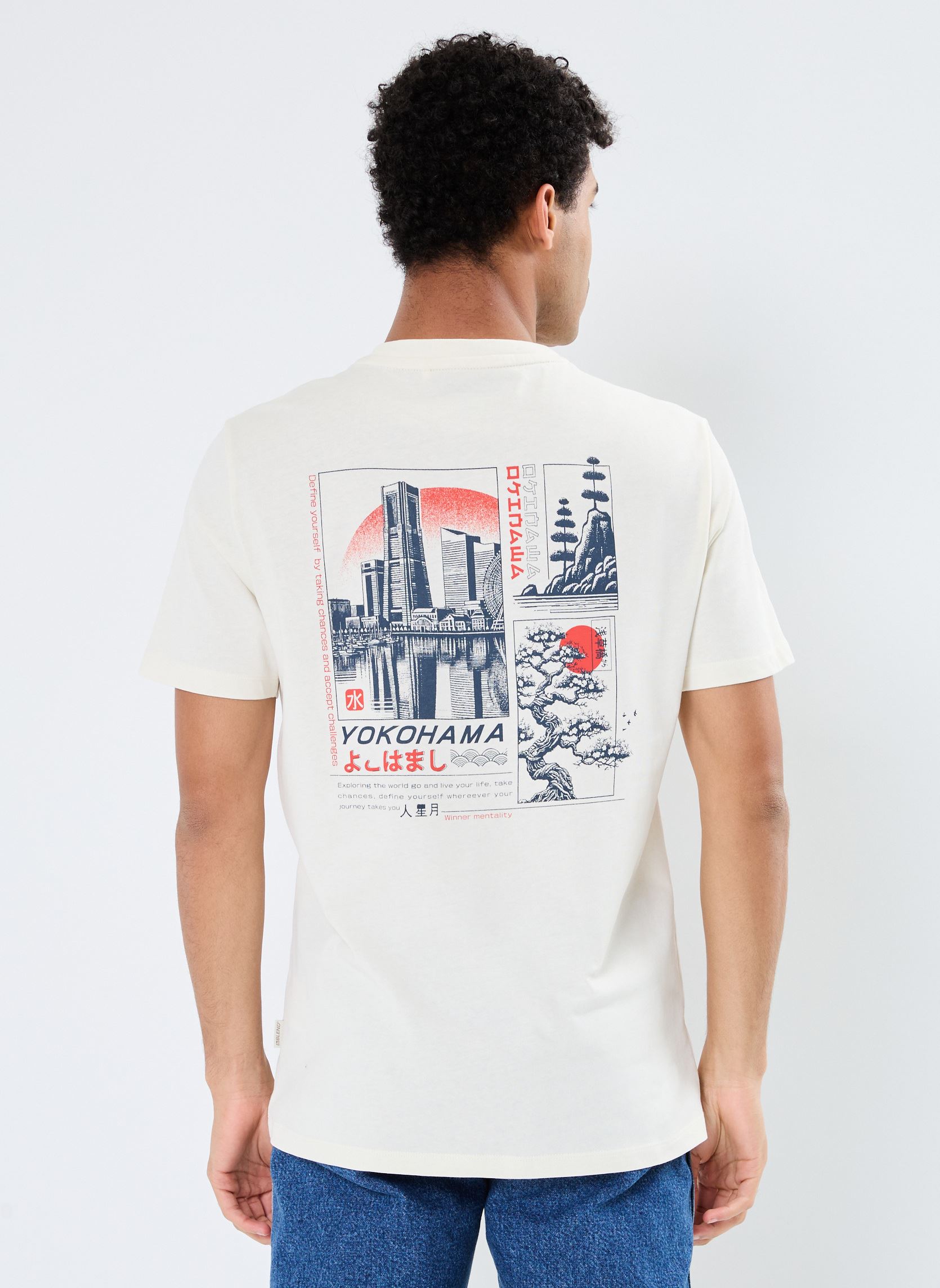 Tee-shirts manches courtes T-shirt homme blanc Blend Tee-shirts manches courtes T-shirt homme blanc VANILLA ICE