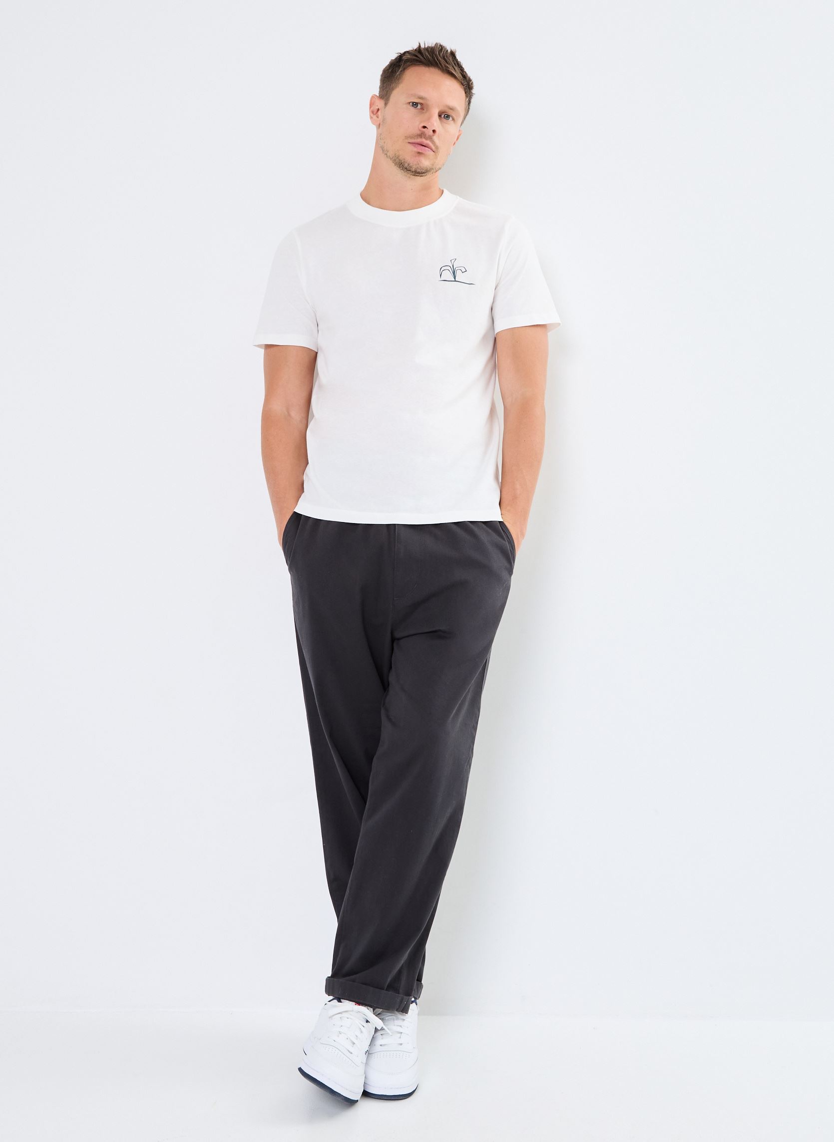Tee-shirts manches courtes T-shirt homme blanc Blend Tee-shirts manches courtes T-shirt homme blanc SNOW WHITE