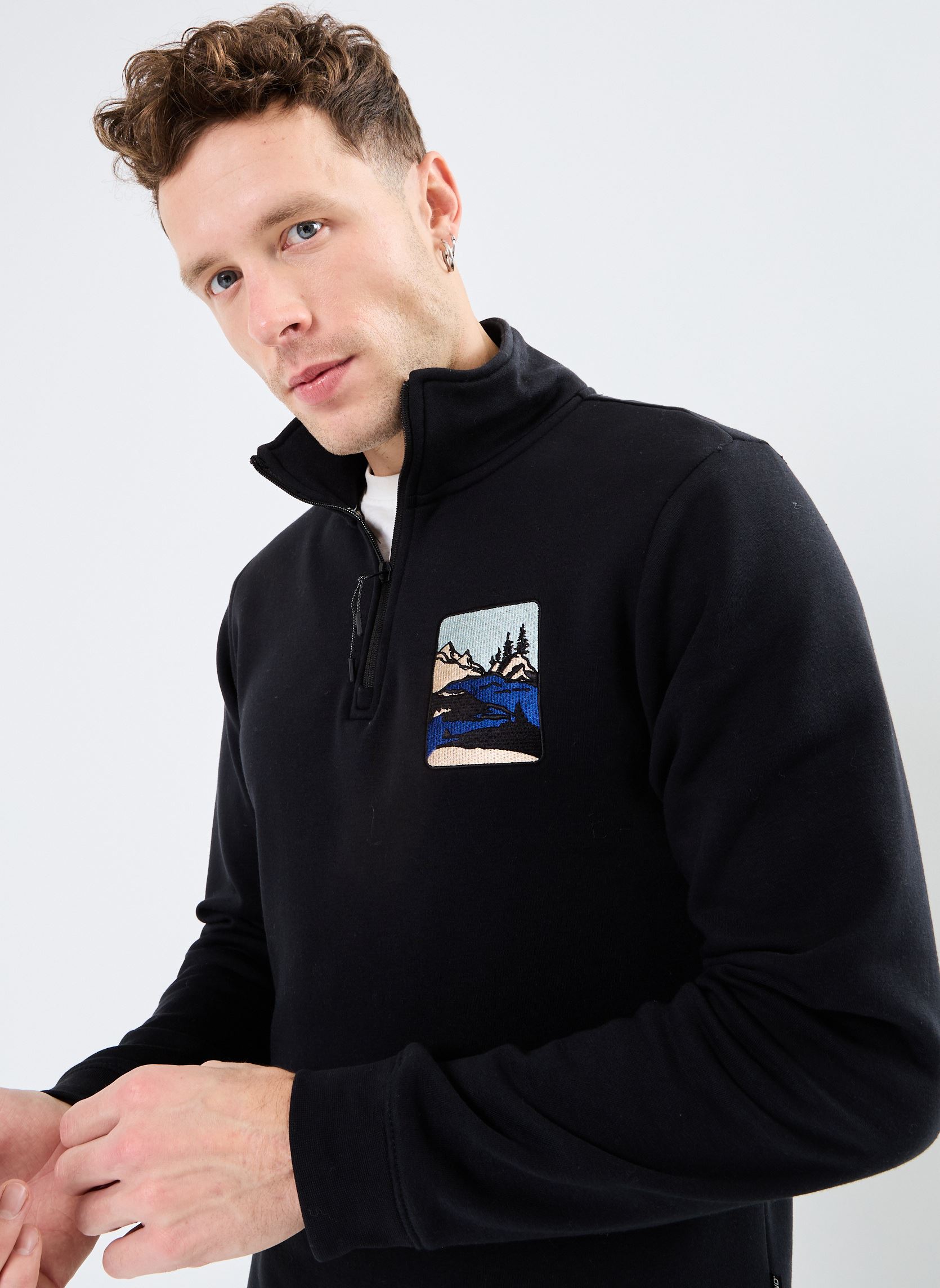 Sweatshirts mit Reißverschluss Sweatshirt- herren schwarz Blend Sweatshirts mit Reißverschluss Sweatshirt- herren schwarz BLACK