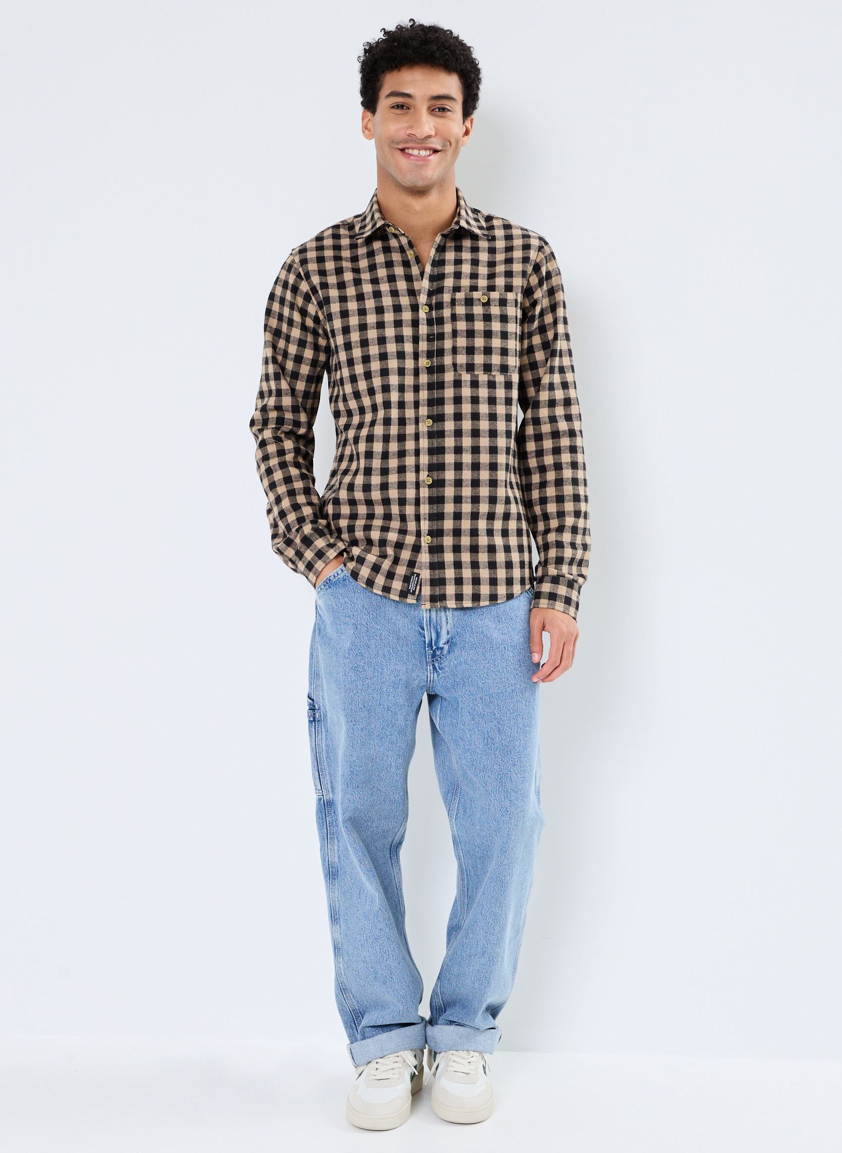 Chemises Long Sleeved Shirt homme multicolore Blend Chemises Long Sleeved Shirt homme multicolore CORNSTALK