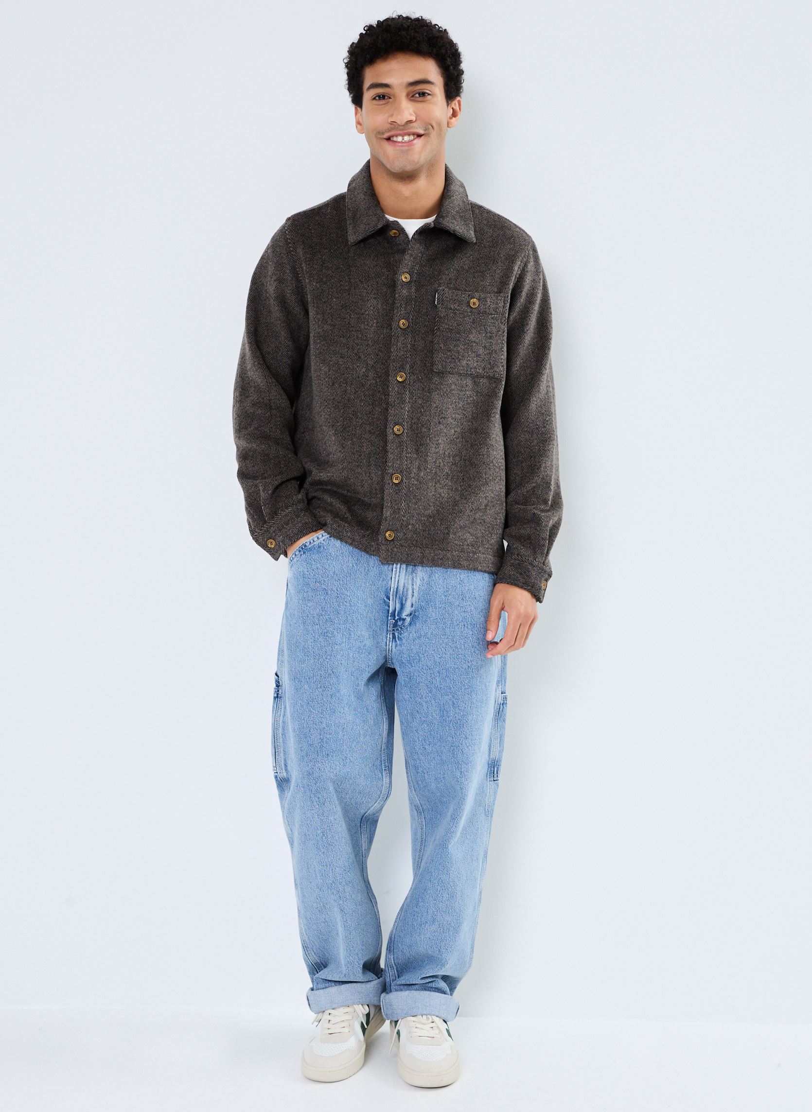 Camisas Overshirts hombre marrón Blend Camisas Overshirts hombre marrón OTTER