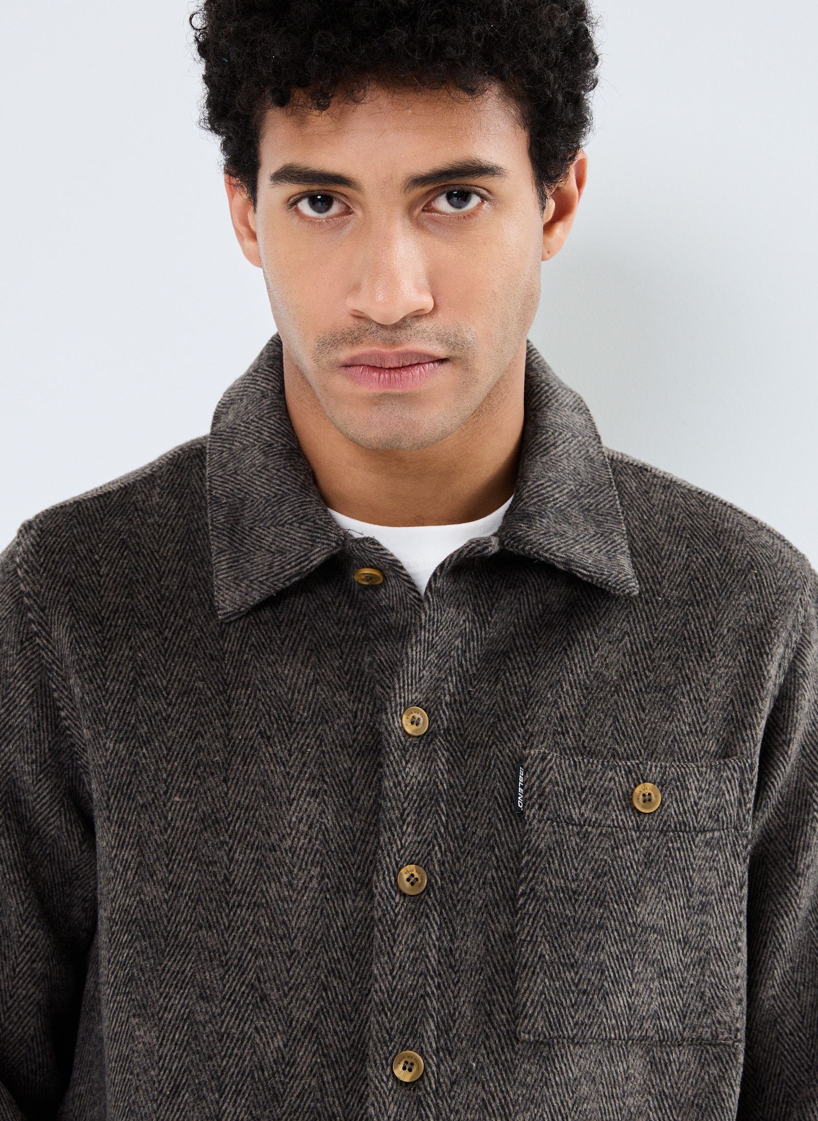 Camisas Overshirts hombre marrón Blend Camisas Overshirts hombre marrón OTTER