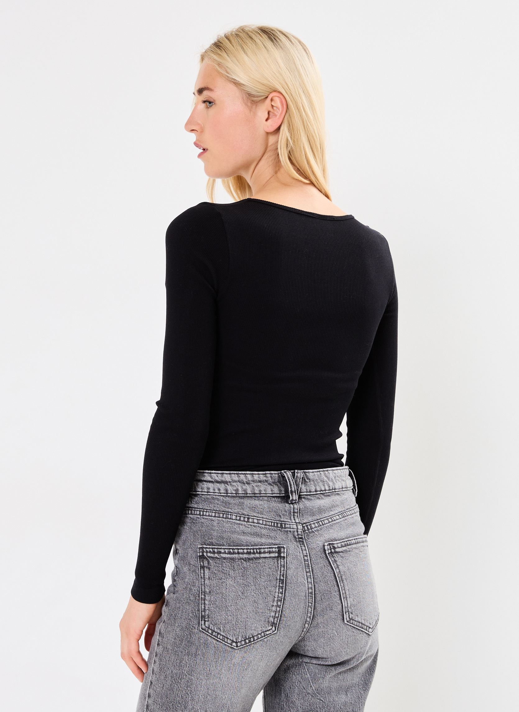 Bodys NMSOFINA L/S RIB BODYSUIT JRS NOOS damen schwarz Noisy May Bodys NMSOFINA L/S RIB BODYSUIT JRS NOOS damen schwarz Black