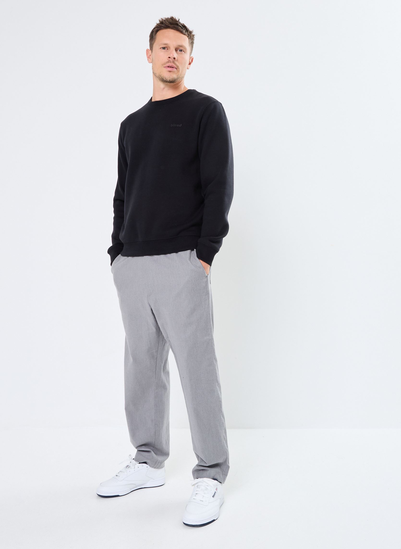 Felpe BHDownton Crew neck sweatshirt Noos uomo nero Blend Felpe BHDownton Crew neck sweatshirt Noos uomo nero BLACK