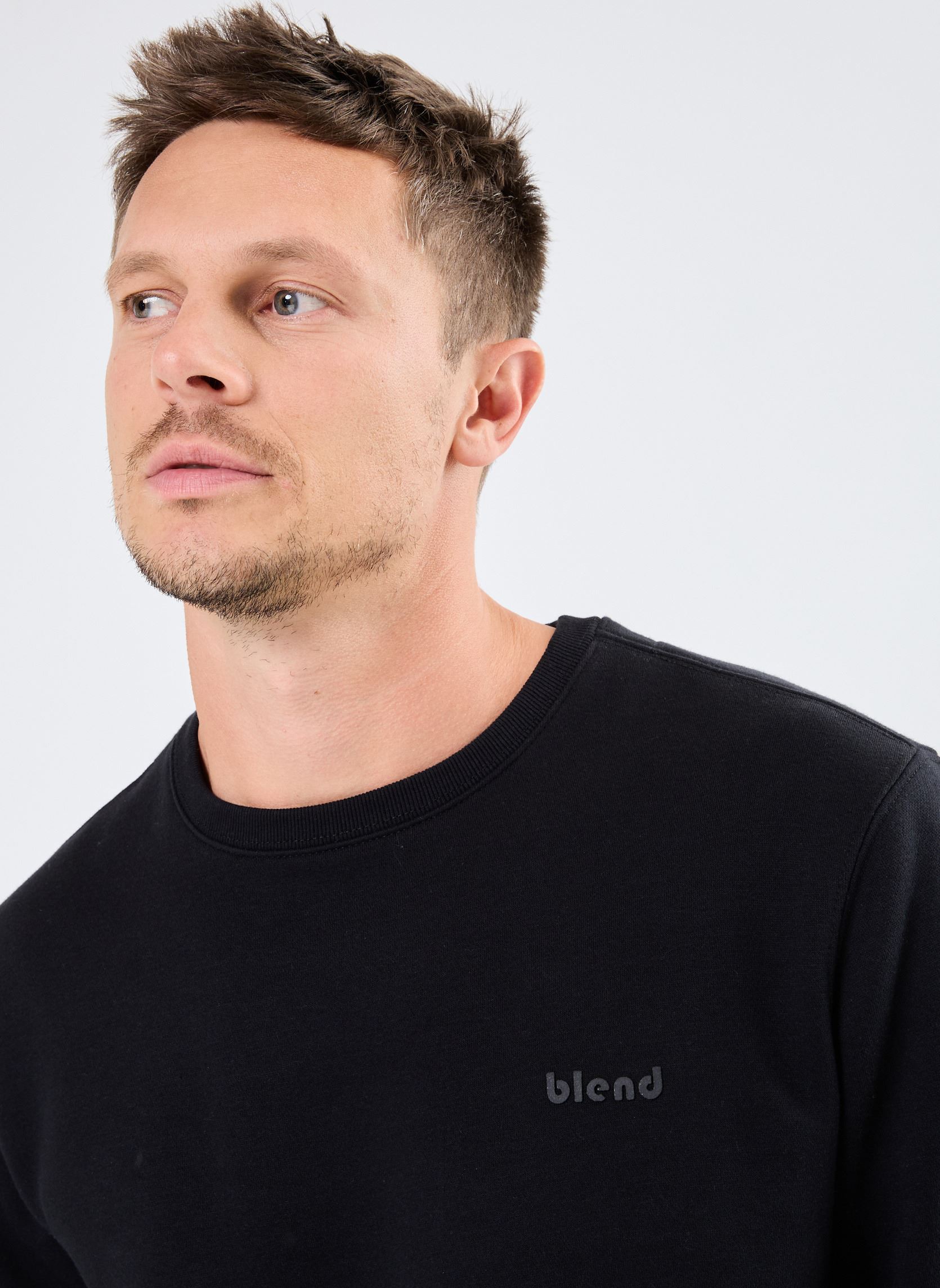 Felpe BHDownton Crew neck sweatshirt Noos uomo nero Blend Felpe BHDownton Crew neck sweatshirt Noos uomo nero BLACK