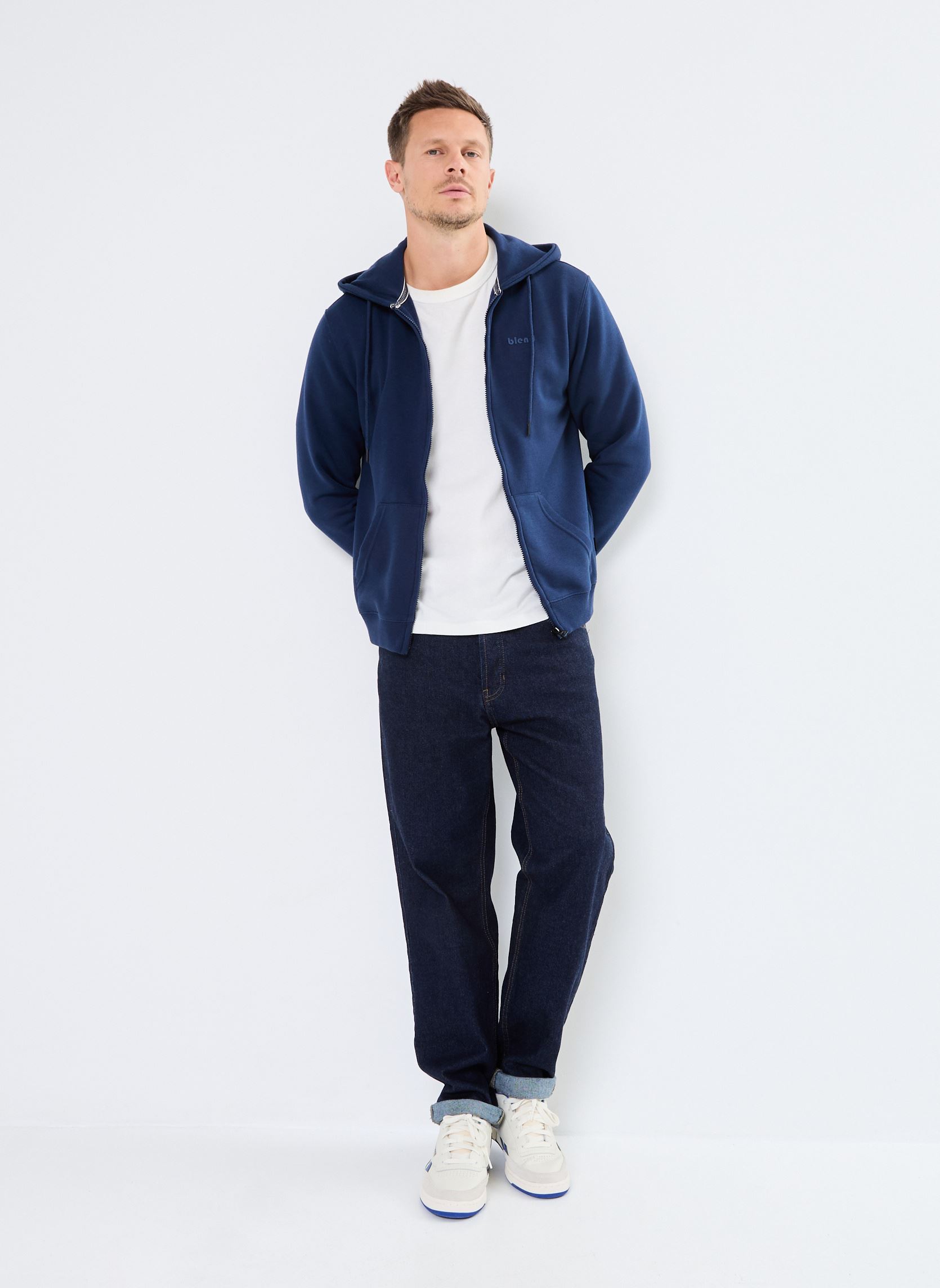 Sweaters met rits BHDownton Zipthrough Noos heren blauw Blend Sweaters met rits BHDownton Zipthrough Noos heren blauw DRESS BLUES