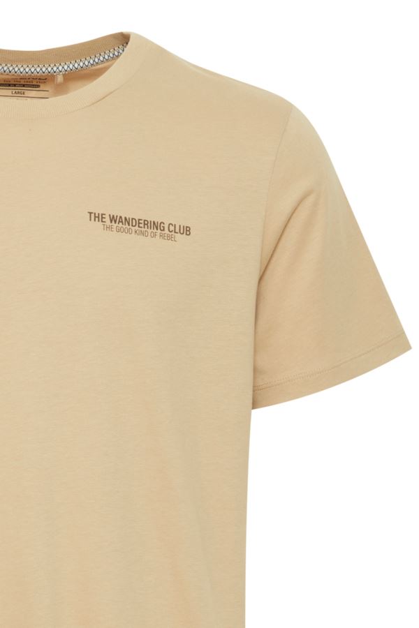 Kurzarm-T-Shirts Tee Shirt herren beige Blend Kurzarm-T-Shirts Tee Shirt herren beige CORNSTALK