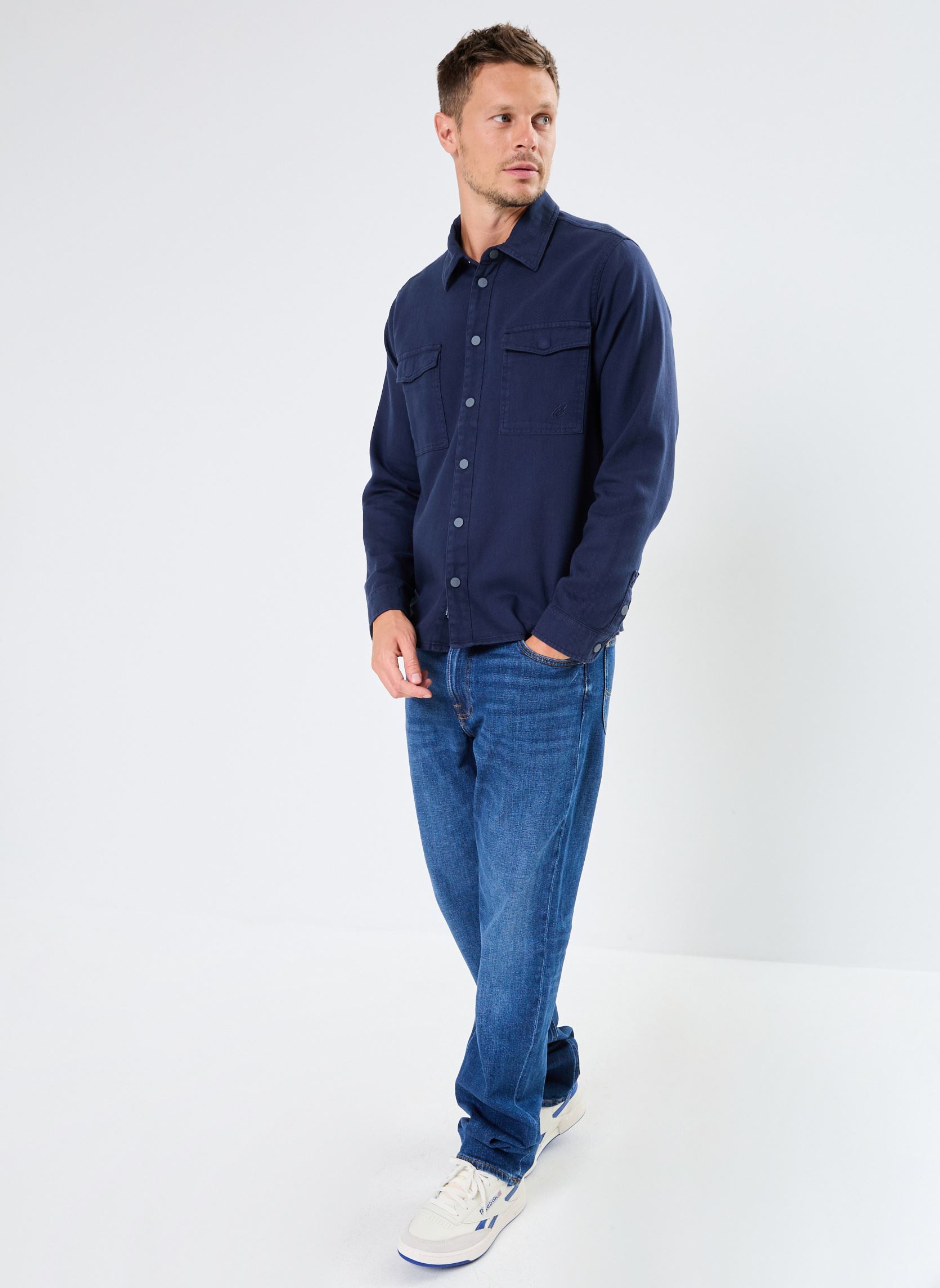 Hemden Overshirt heren blauw Blend Hemden Overshirt heren blauw DRESS BLUES