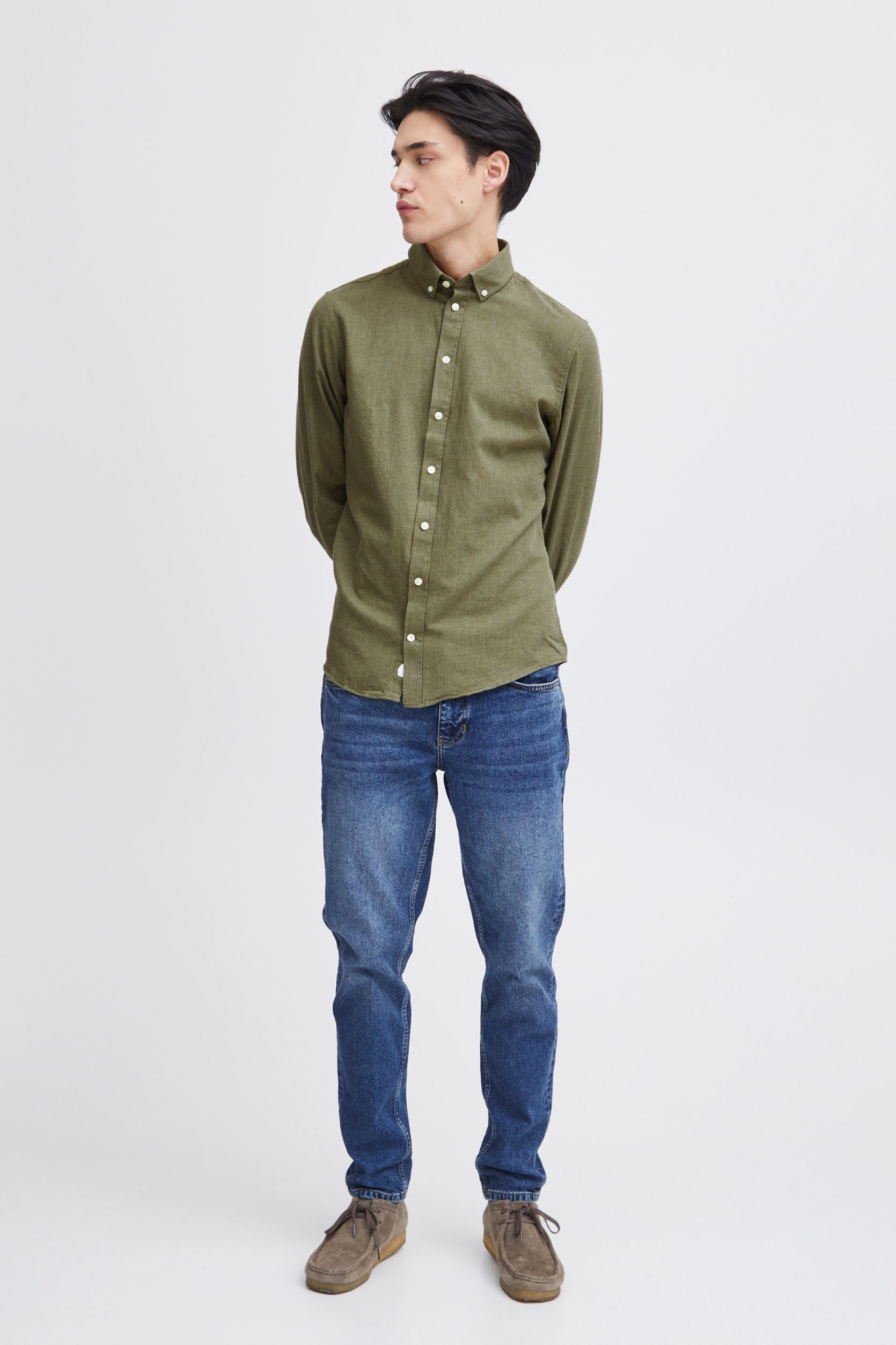 Chemises CFAnton LS BD fil a fil shirt Noos homme vert Casual Friday Chemises CFAnton LS BD fil a fil shirt Noos homme vert BURNT OLIVE MELANGE