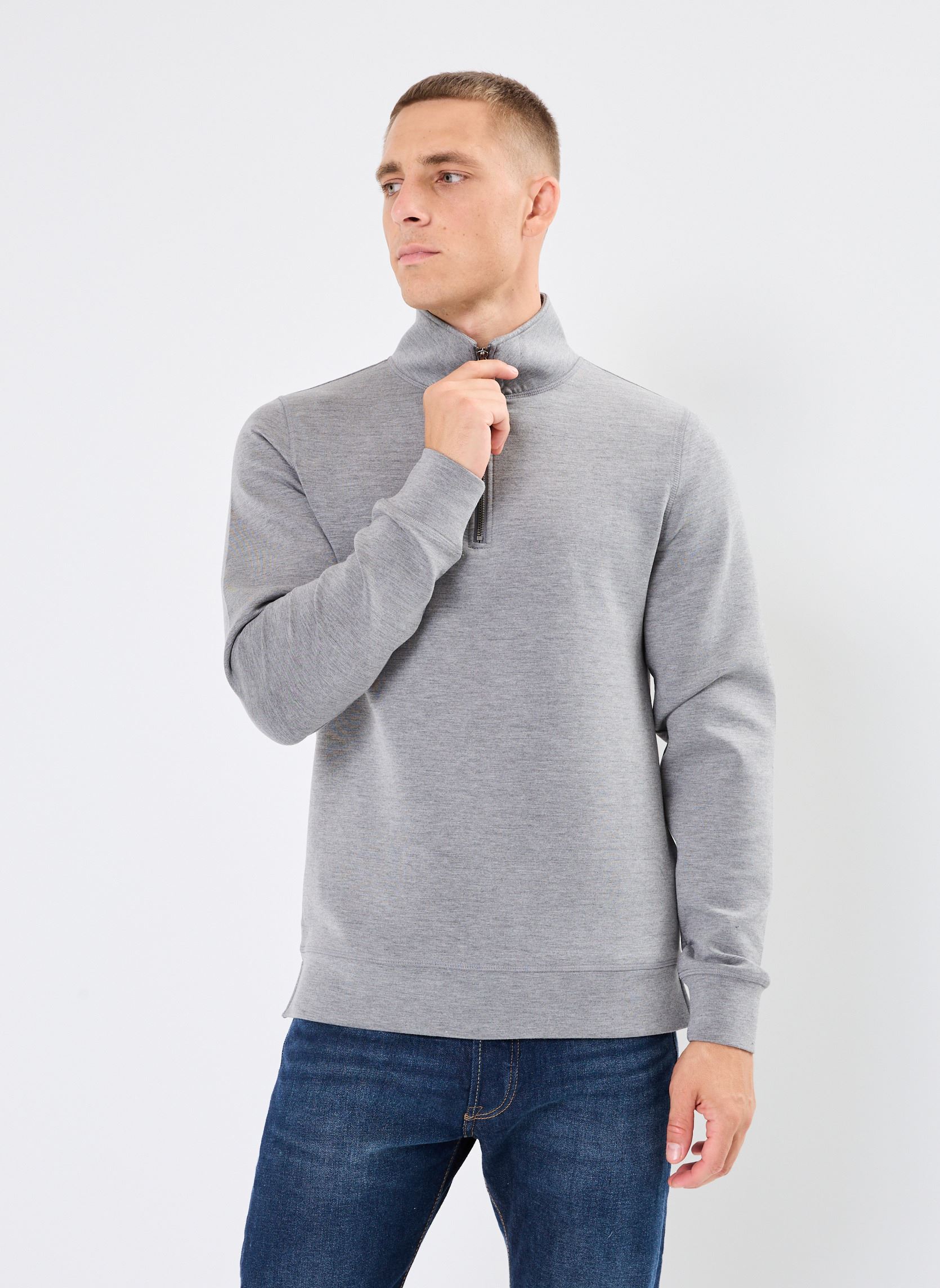 Sweats CFSebastian 0096 halfzip sweatshirt Noos homme gris Casual Friday Sweats CFSebastian 0096 halfzip sweatshirt Noos homme gris PEWTER MIX