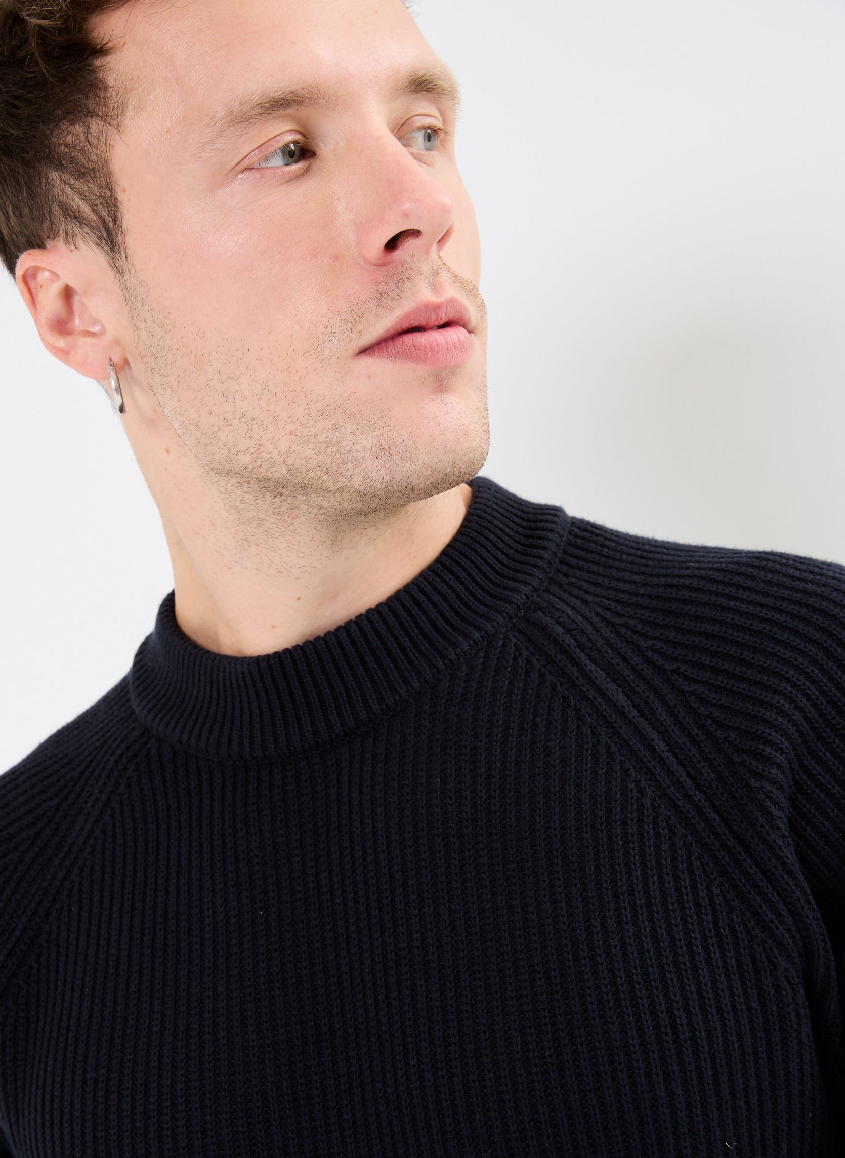 Maglioni CFKristian raglan rib crew neck knit uomo blu Casual Friday Maglioni CFKristian raglan rib crew neck knit uomo blu DARK NAVY