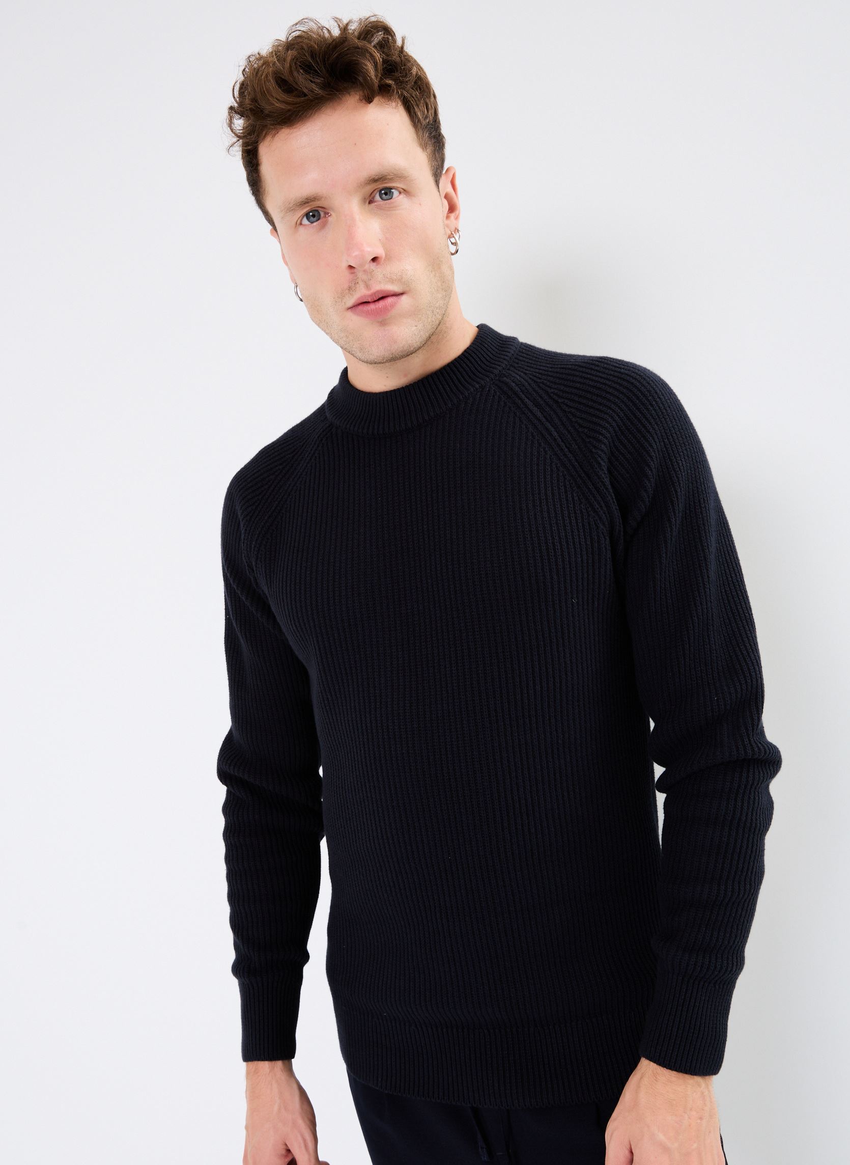 Maglioni CFKristian raglan rib crew neck knit uomo blu Casual Friday Maglioni CFKristian raglan rib crew neck knit uomo blu DARK NAVY