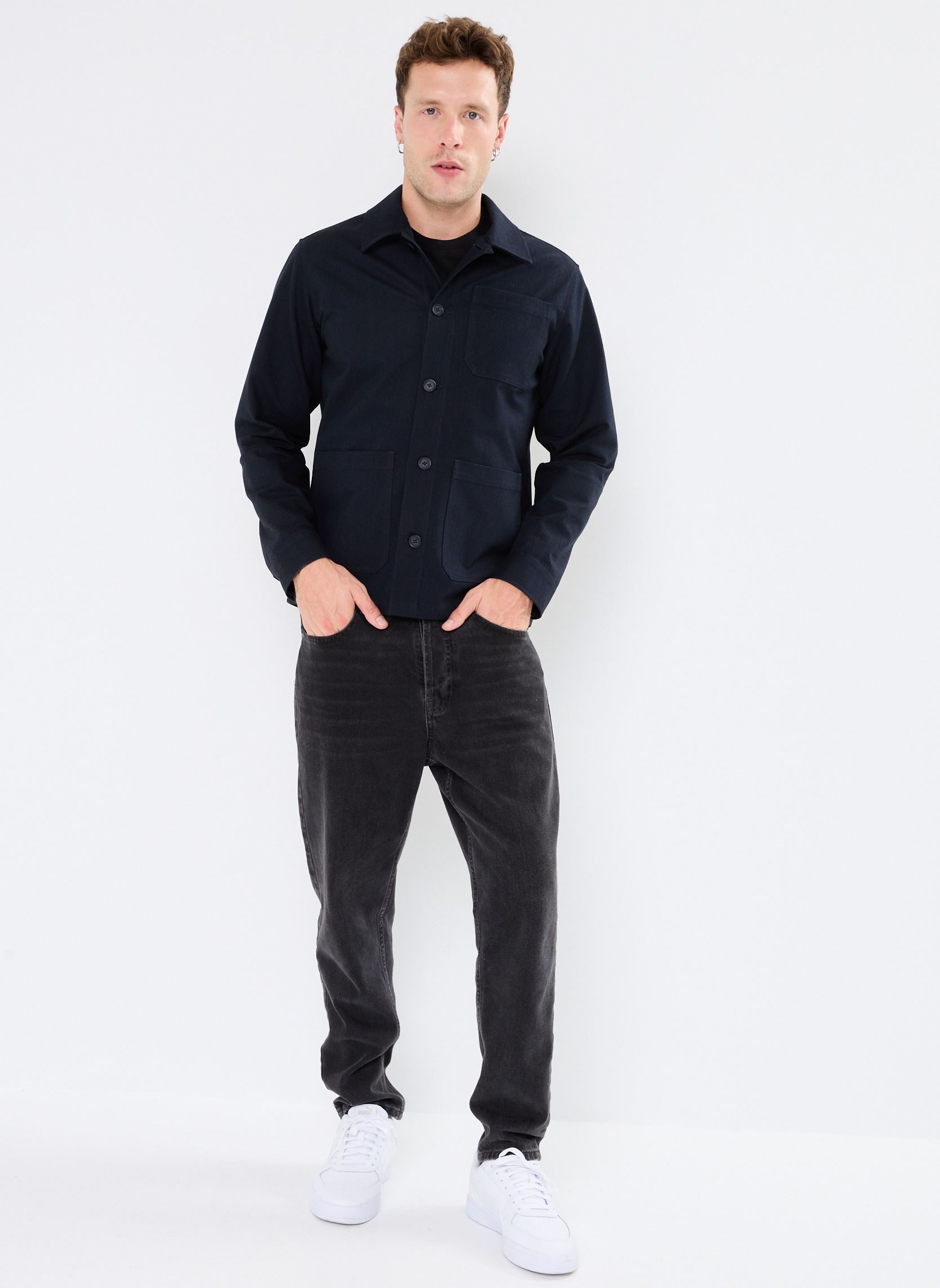 Vestes CFJamie 0154 herringbone shacket homme bleu Casual Friday Vestes CFJamie 0154 herringbone shacket homme bleu DARK NAVY